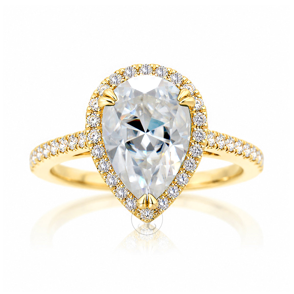 The Signature Pear Moissanite Ring