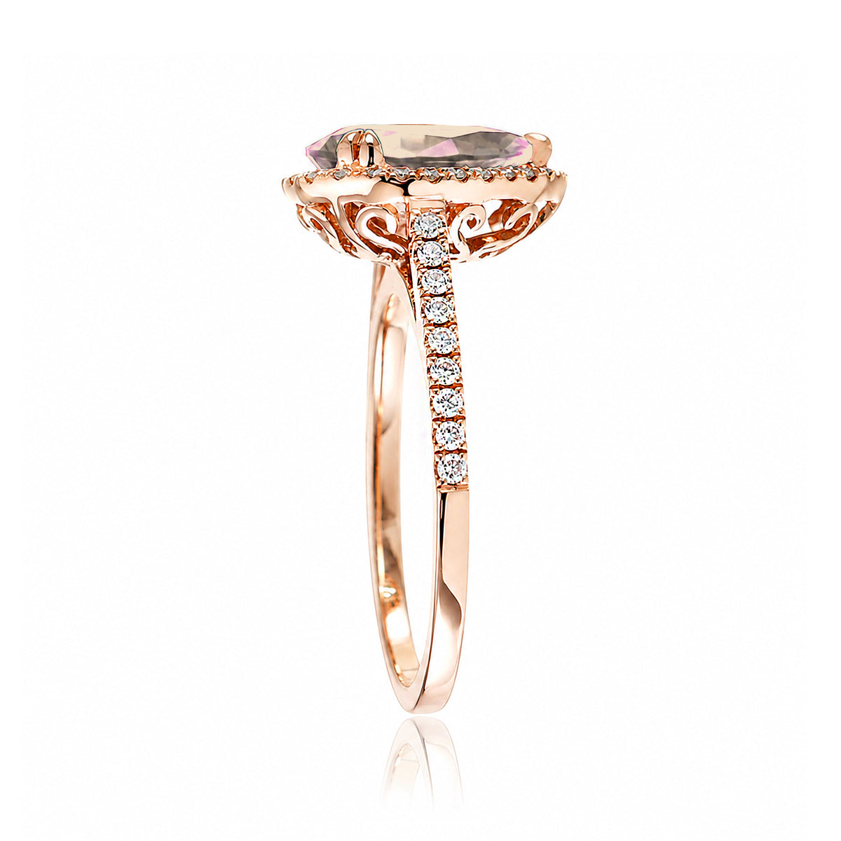 The Signature Pear Morganite Ring
