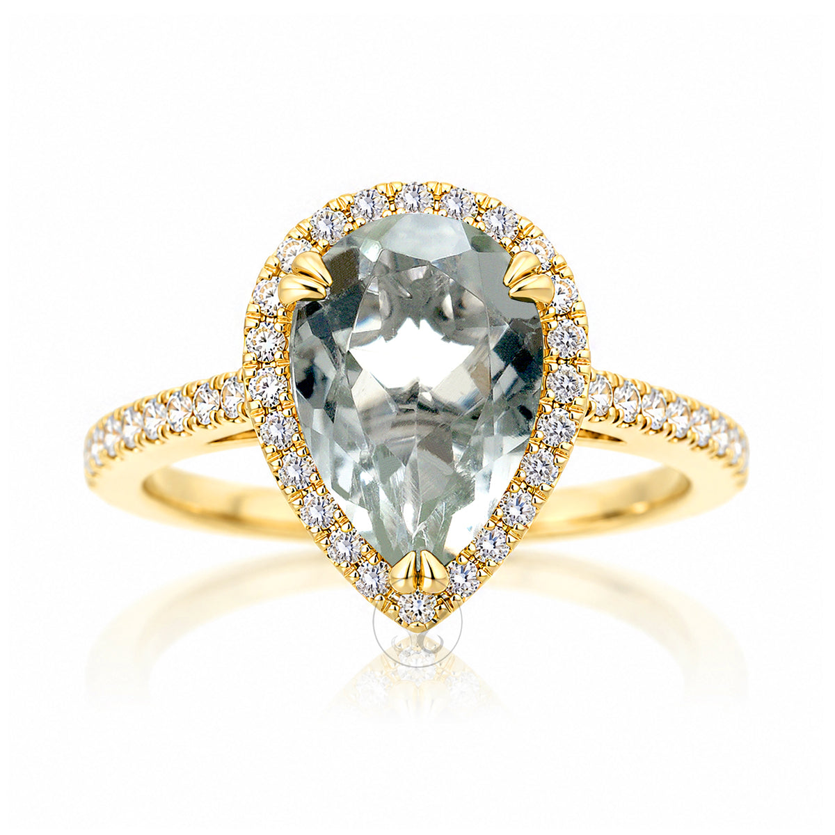 The Signature Pear Prasiolite Ring