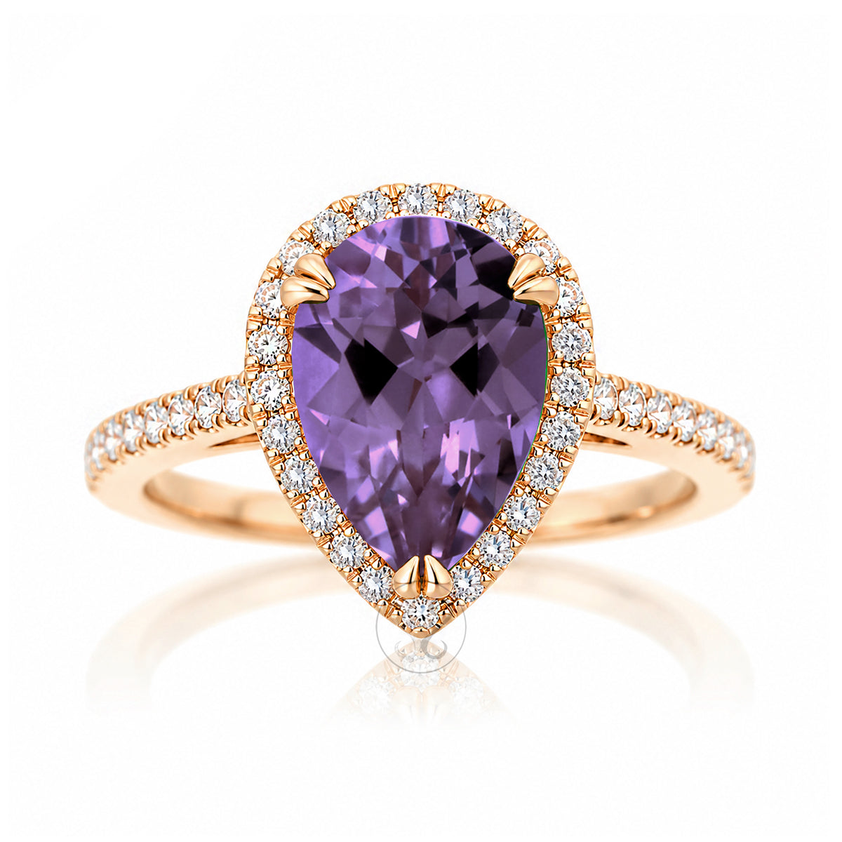 The Signature Pear Amethyst Ring
