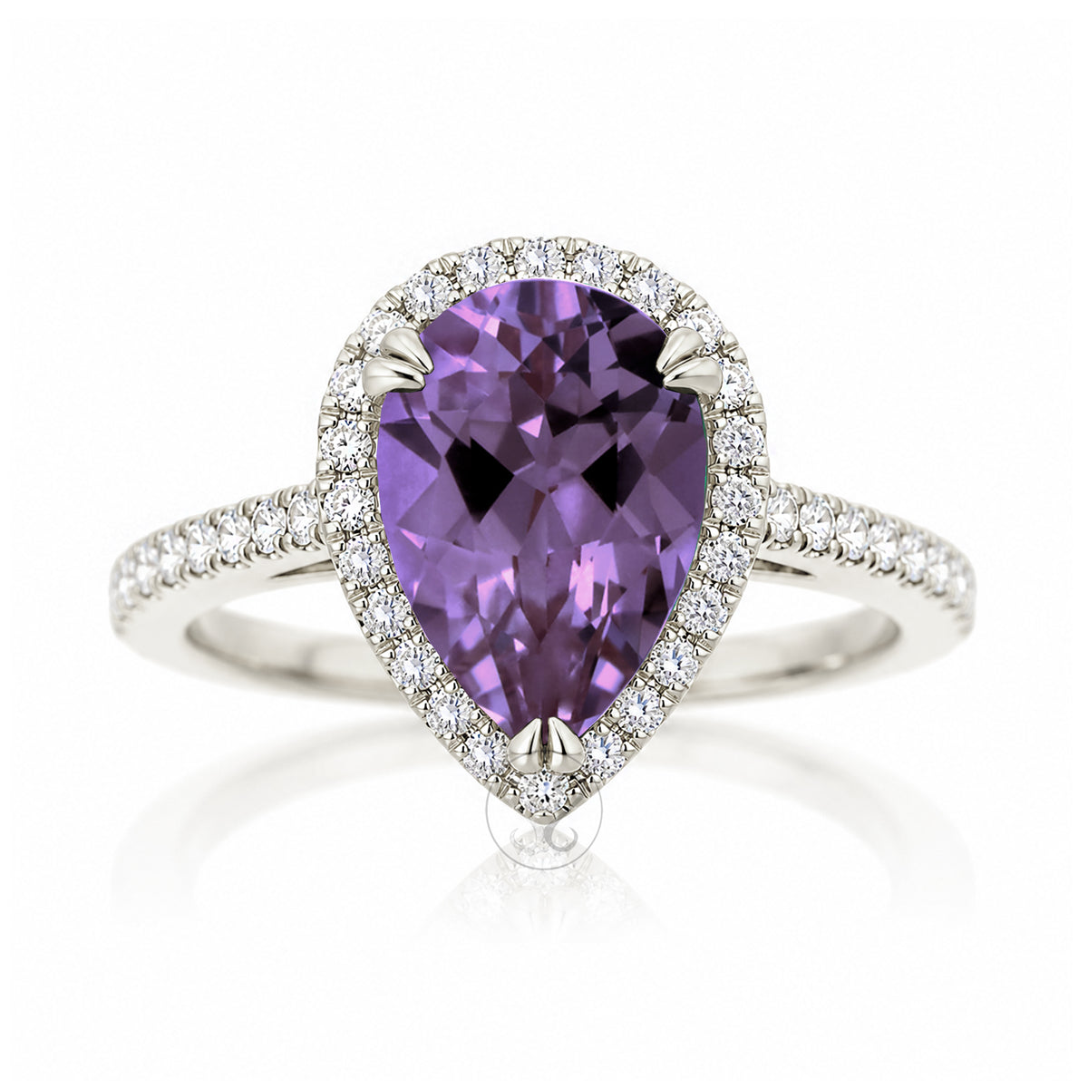 The Signature Pear Amethyst Ring