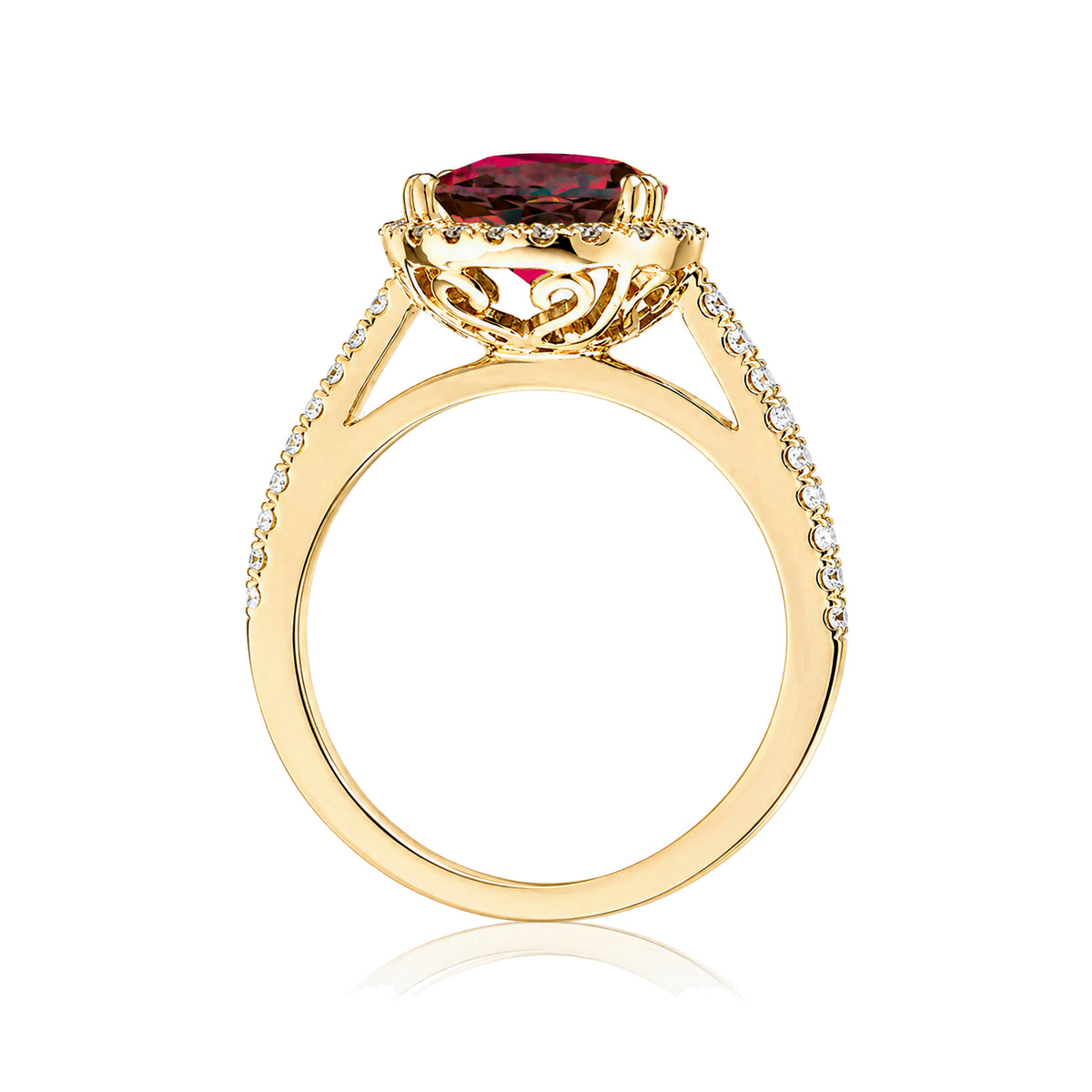 The Signature Pear Ruby Ring
