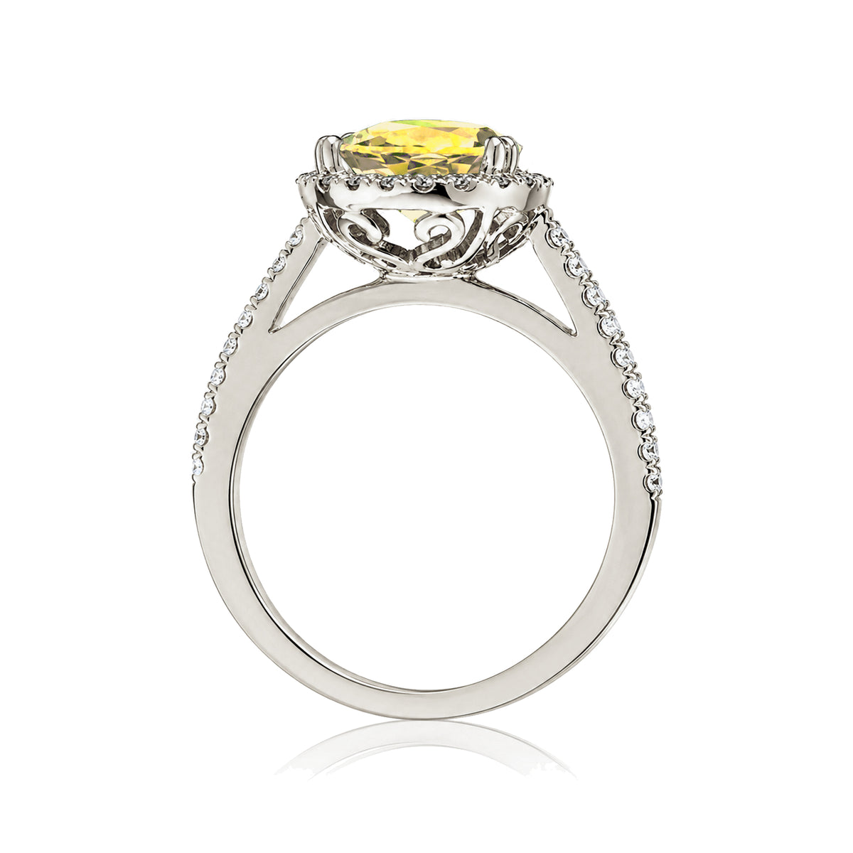 The Signature Pear Yellow Sapphire Ring