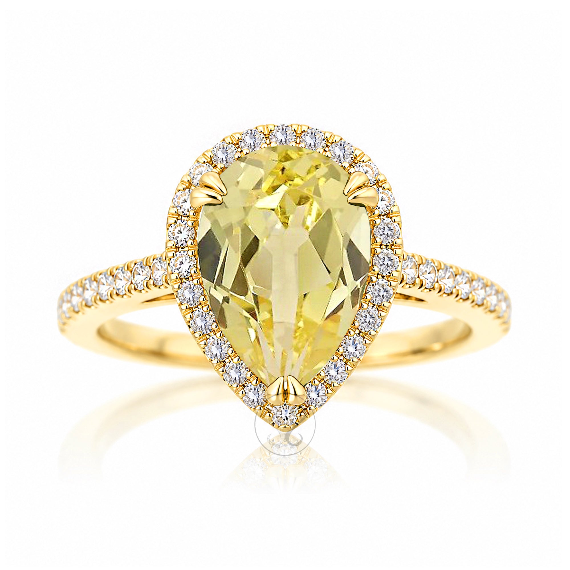 The Signature Pear Yellow Sapphire Ring