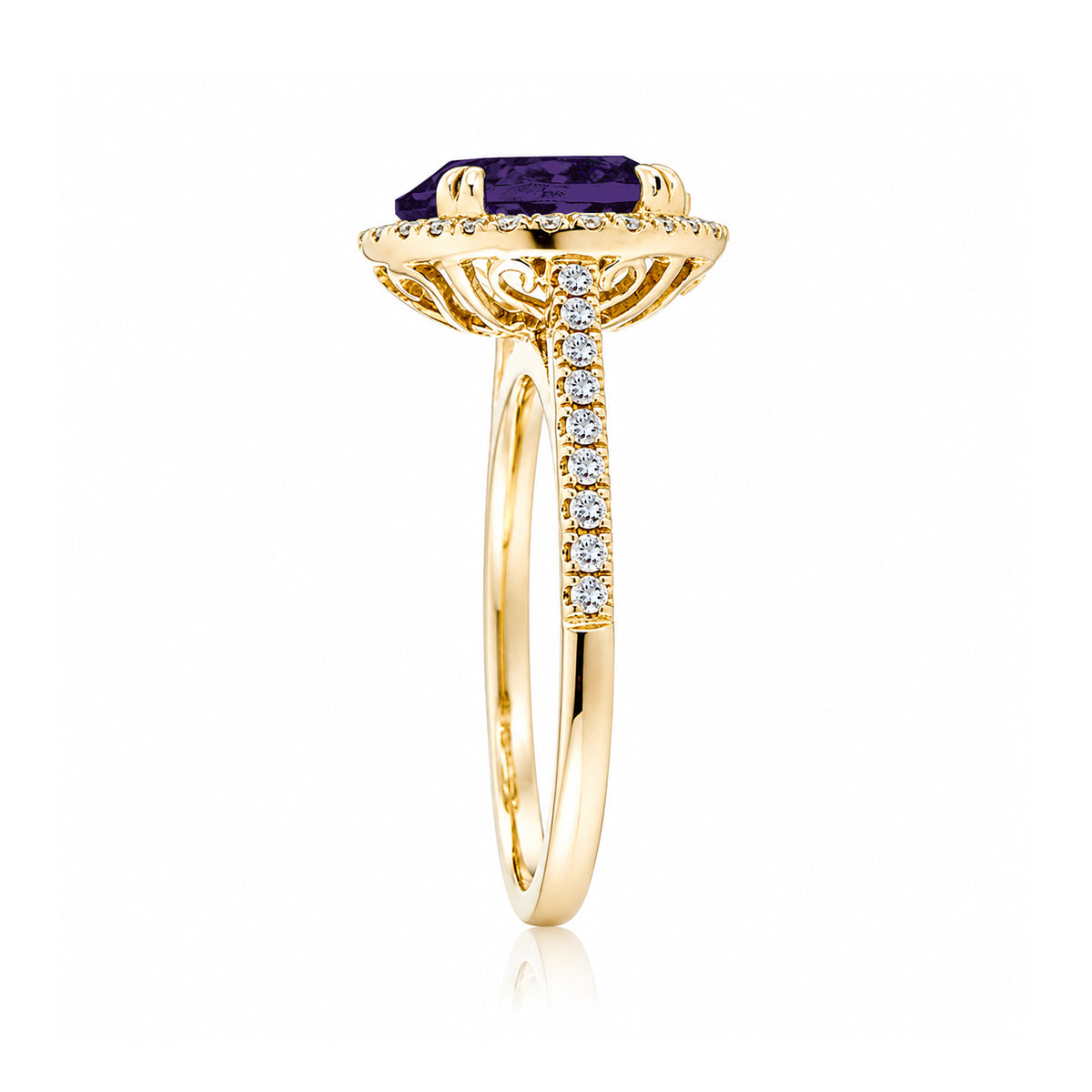 The Signature Round Amethyst Ring