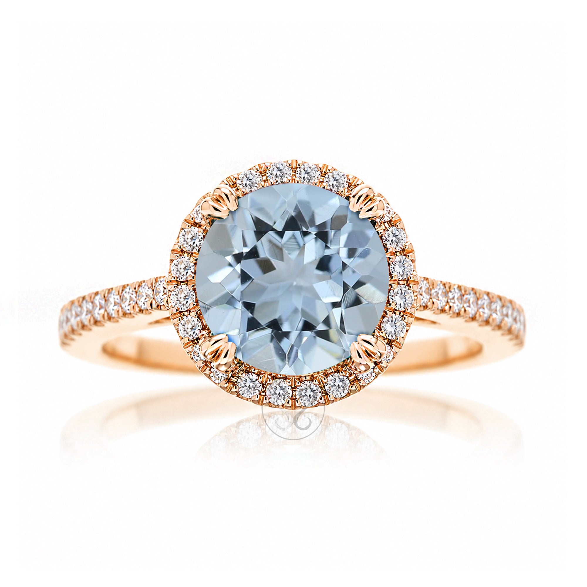 The Signature Round Aquamarine Ring