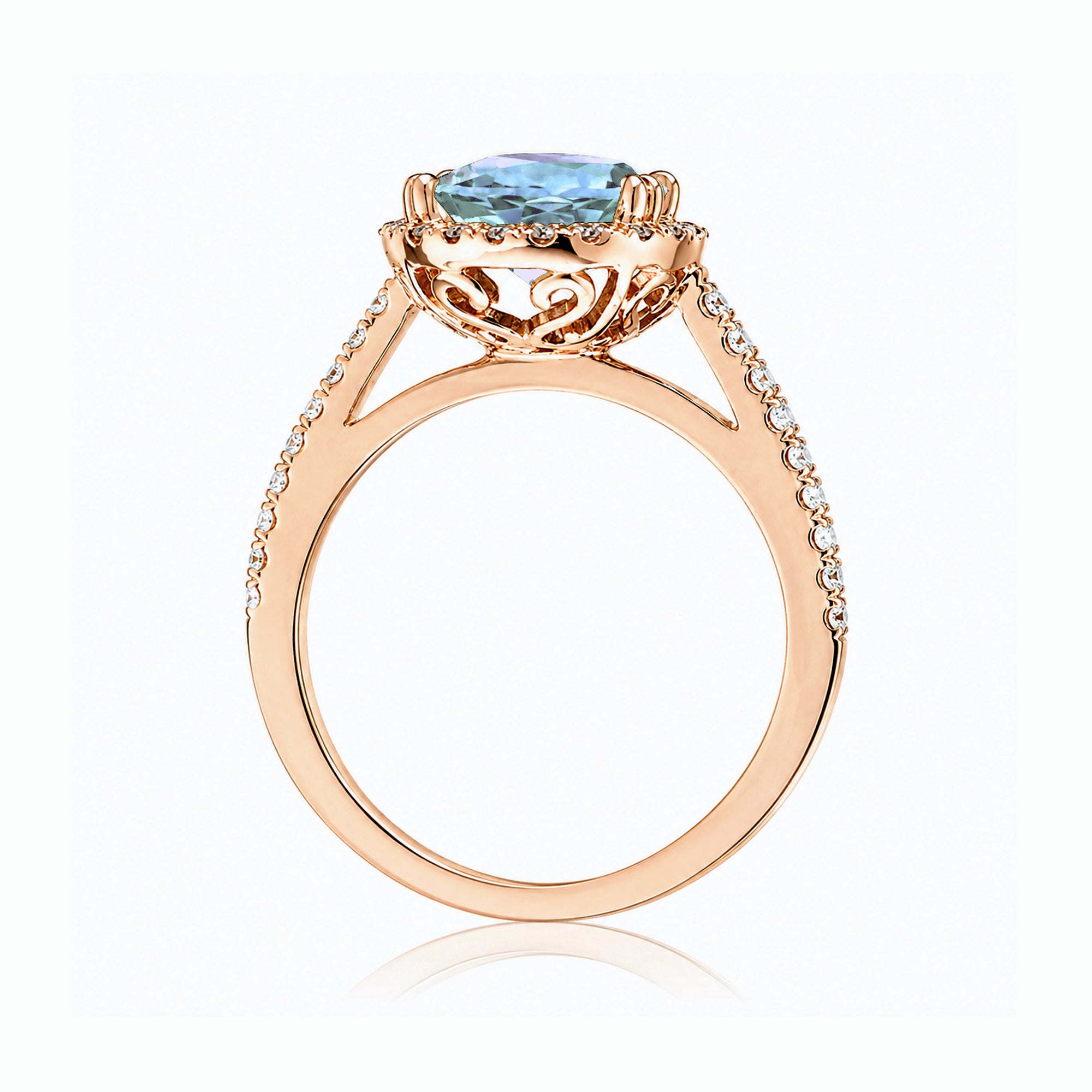 The Signature Round Aquamarine Ring