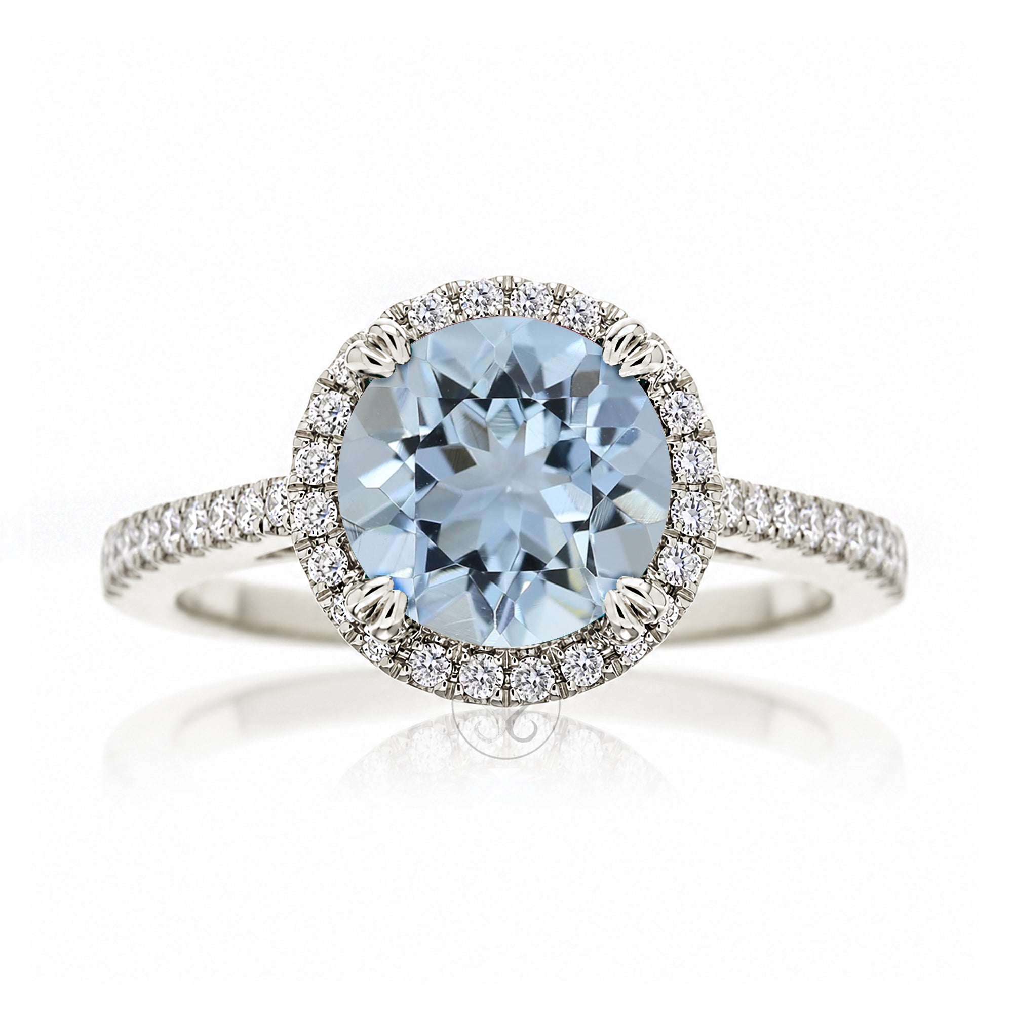 The Signature Round Aquamarine Ring