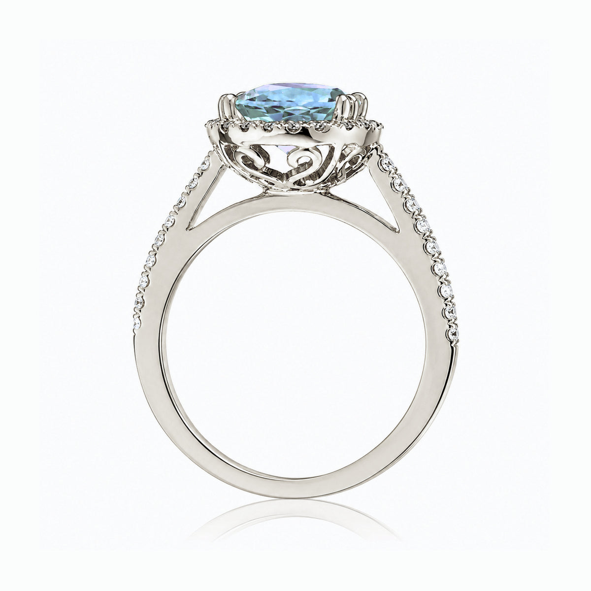The Signature Round Aquamarine Ring