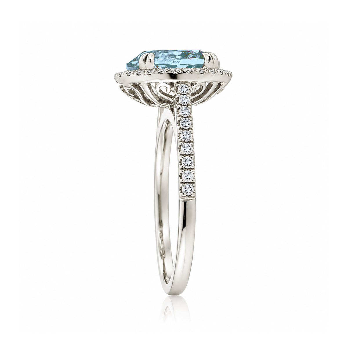 The Signature Round Aquamarine Ring