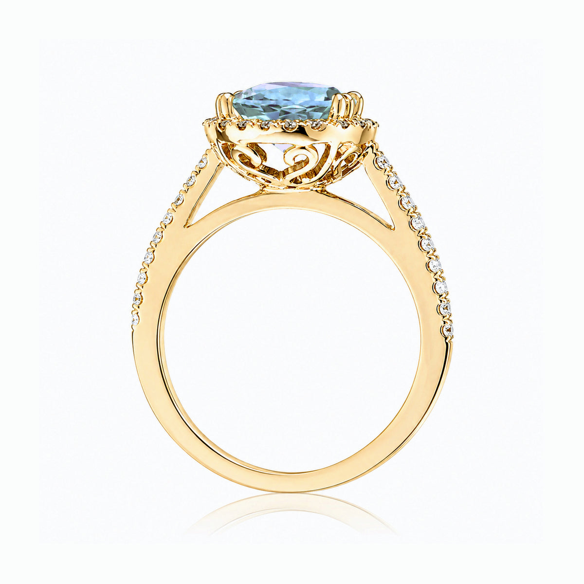 The Signature Round Aquamarine Ring