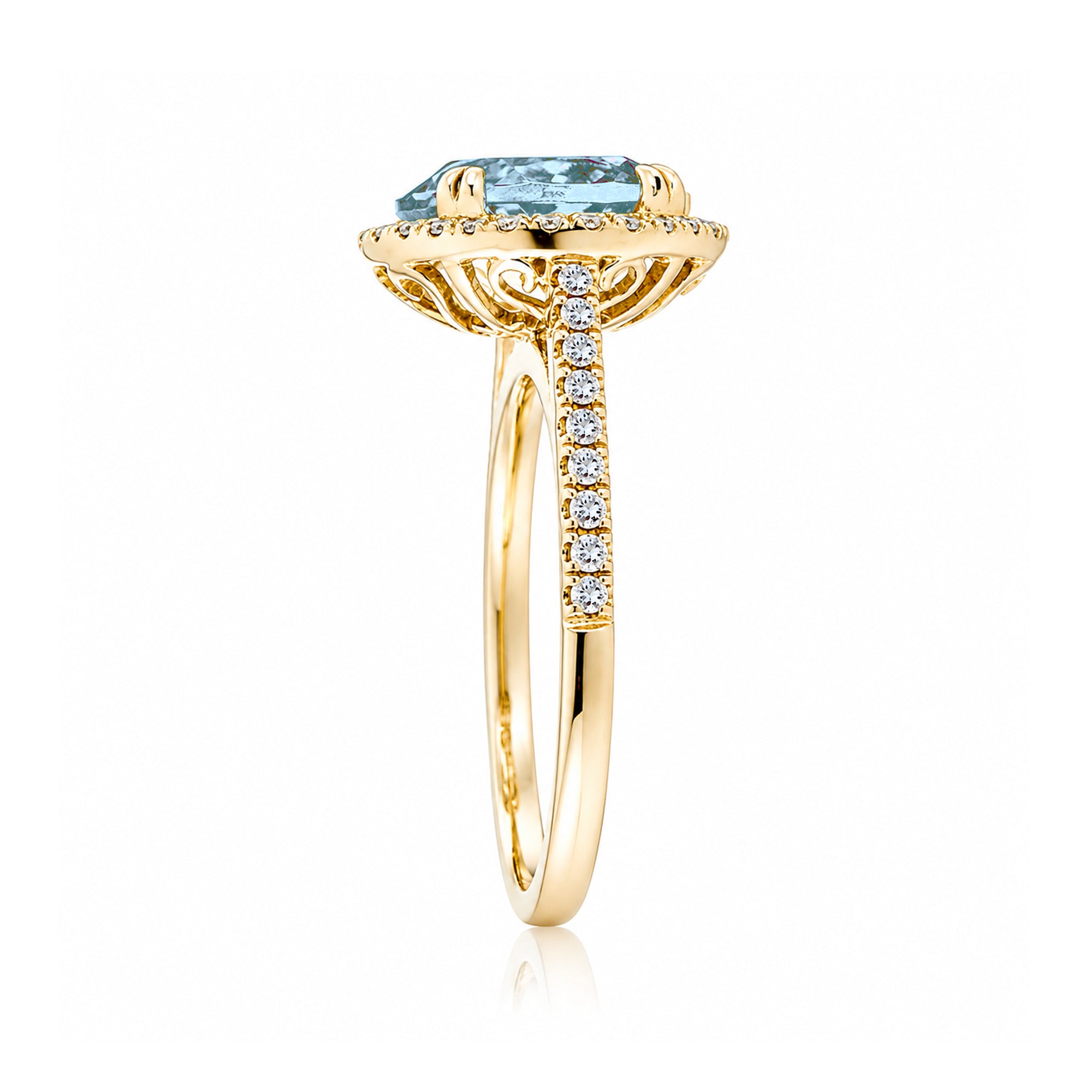 The Signature Round Aquamarine Ring