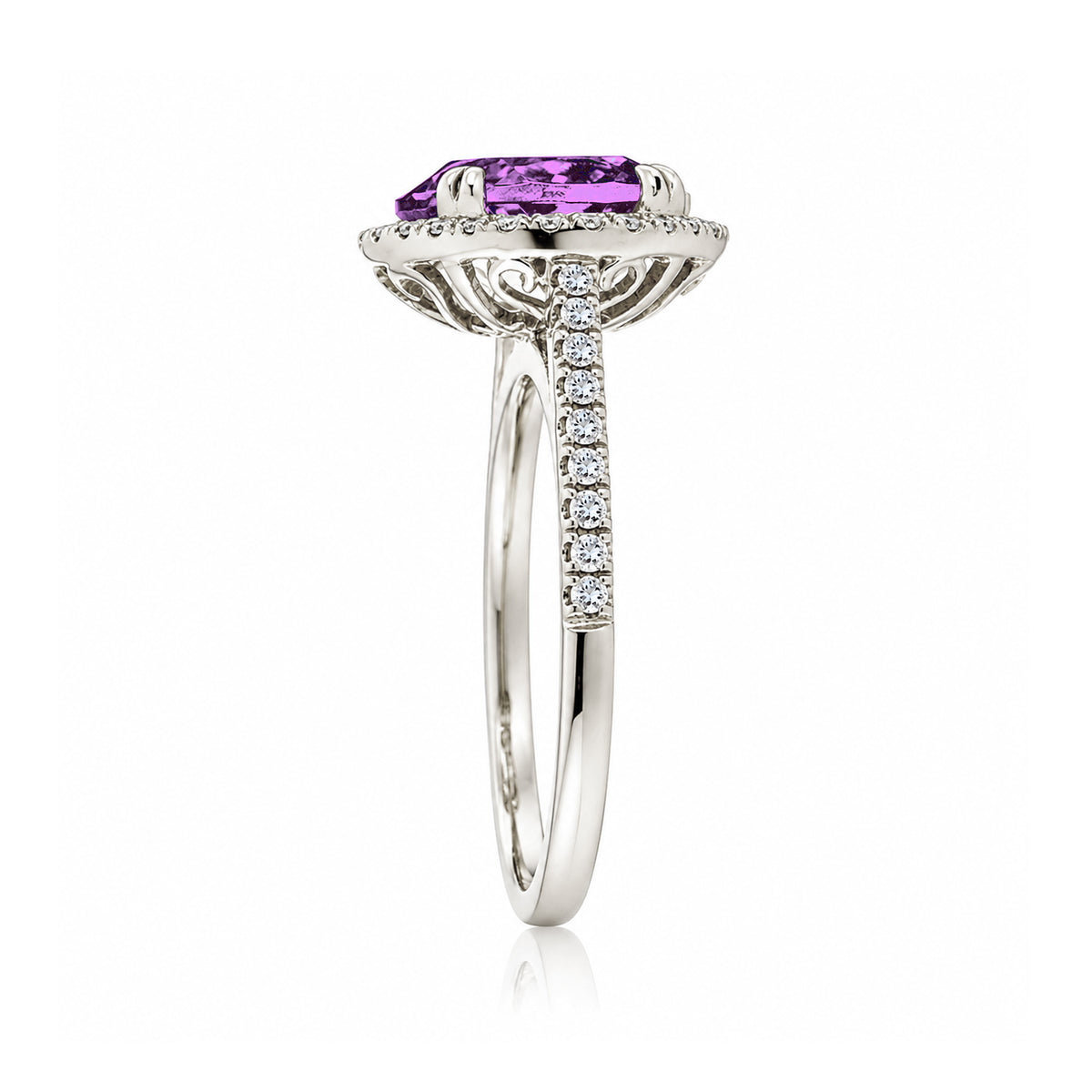 The Signature Round Amethyst Ring