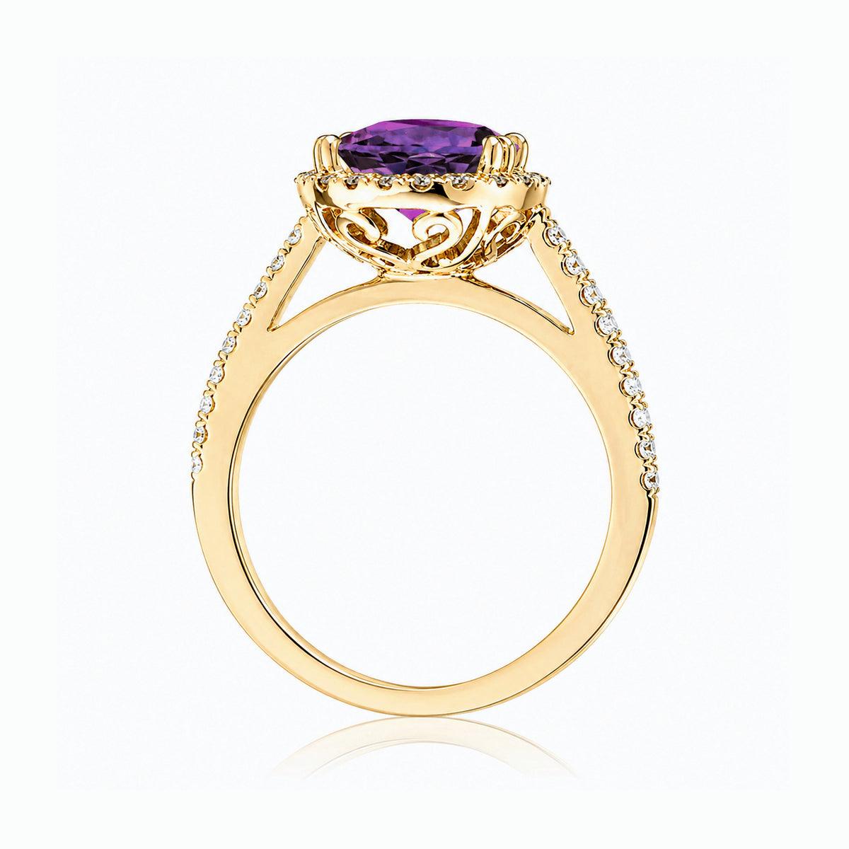 The Signature Round Amethyst Ring