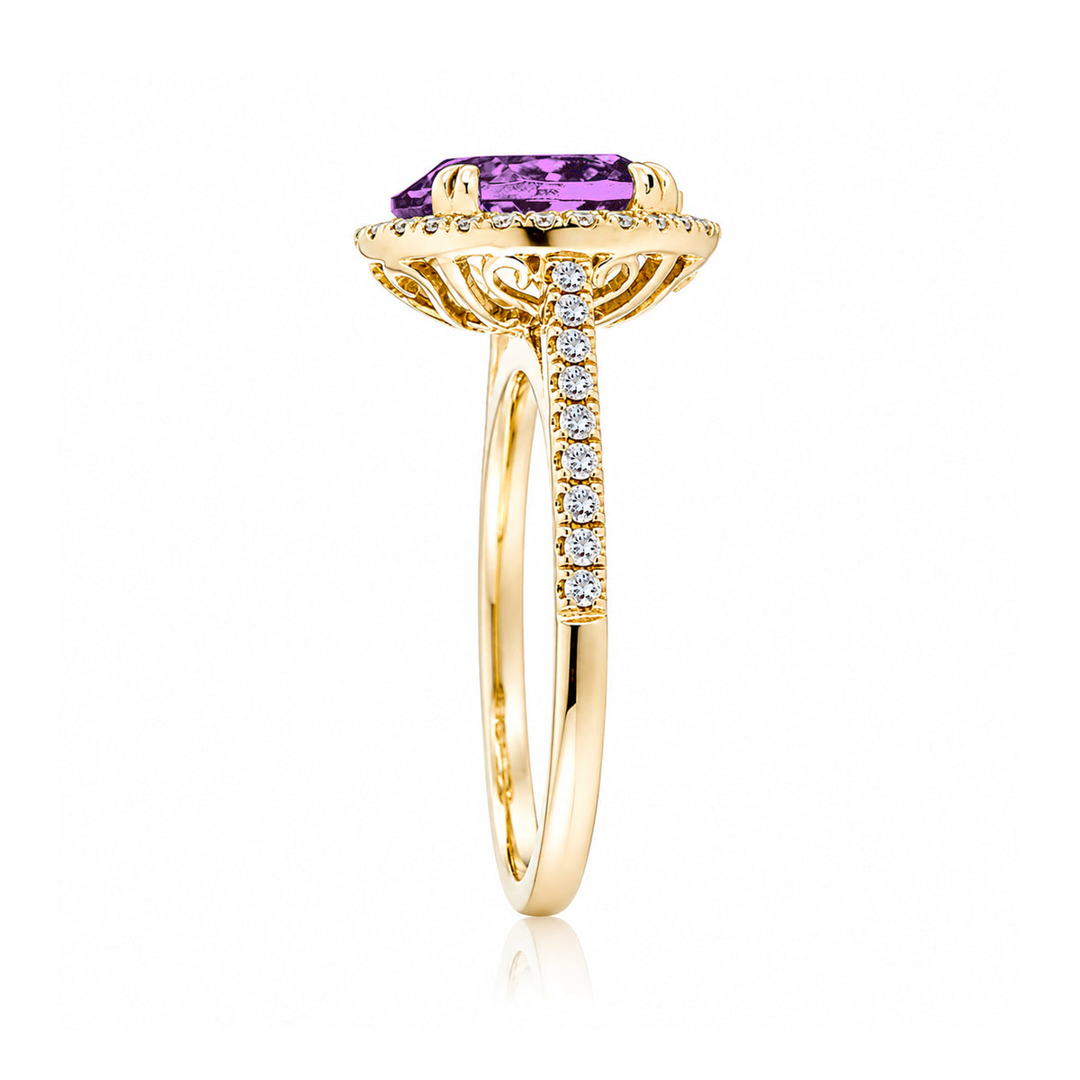 The Signature Round Amethyst Ring
