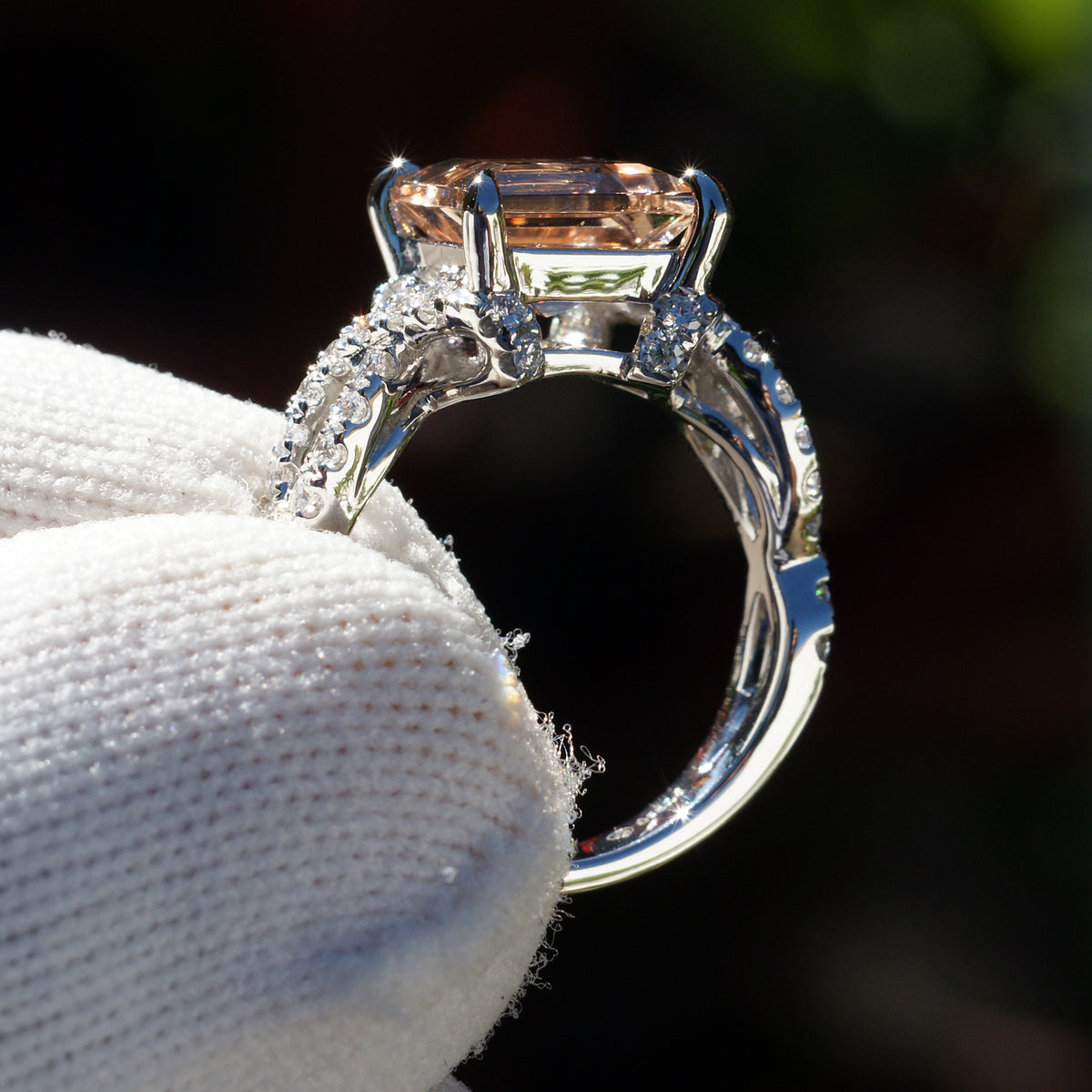 Morganite Rings in stock and ready to ship