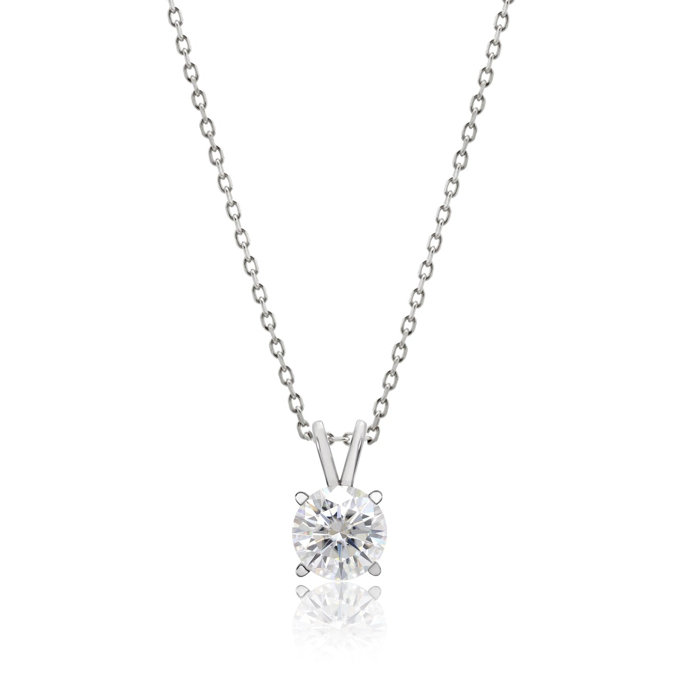 The Bunny Ear Solitaire Diamond Pendant (Lab-Grown)