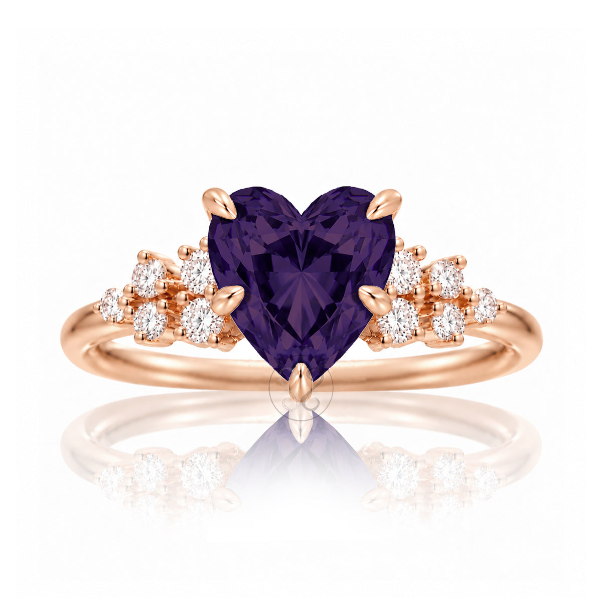 The Stella Heart Amethyst Ring