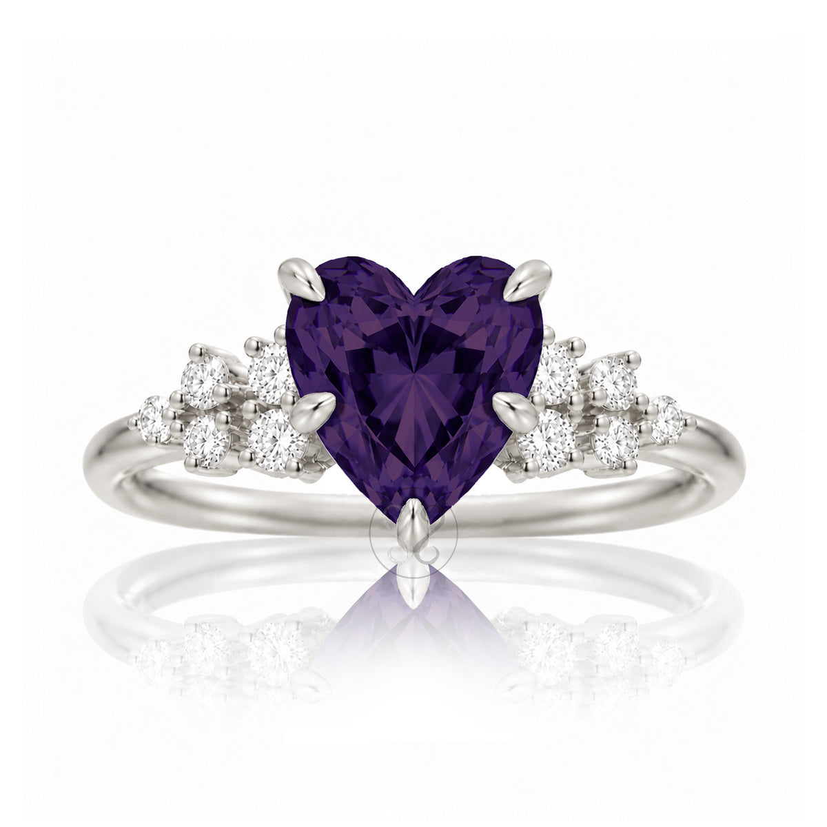 The Stella Heart Amethyst Ring