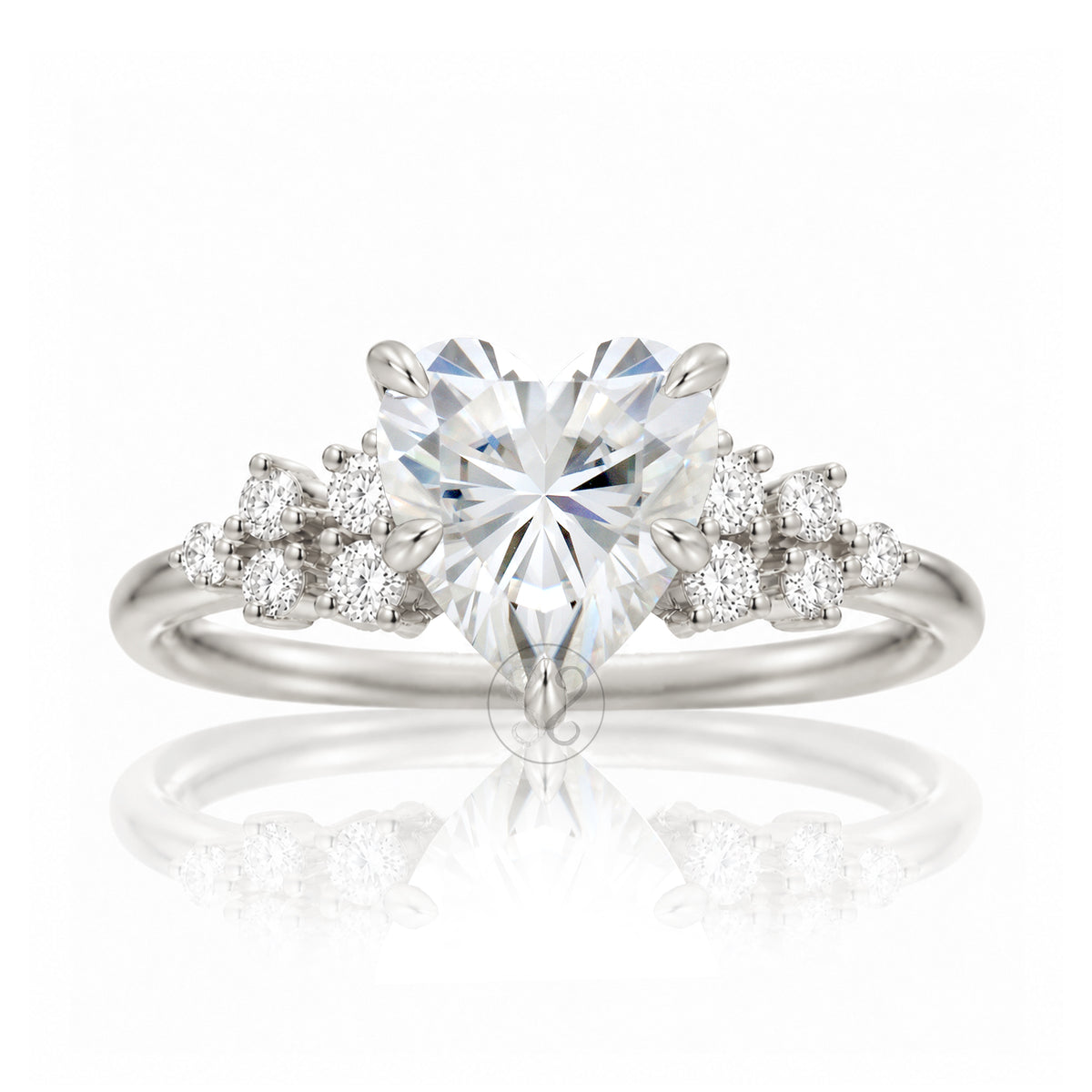 The Stella Heart Moissanite Ring