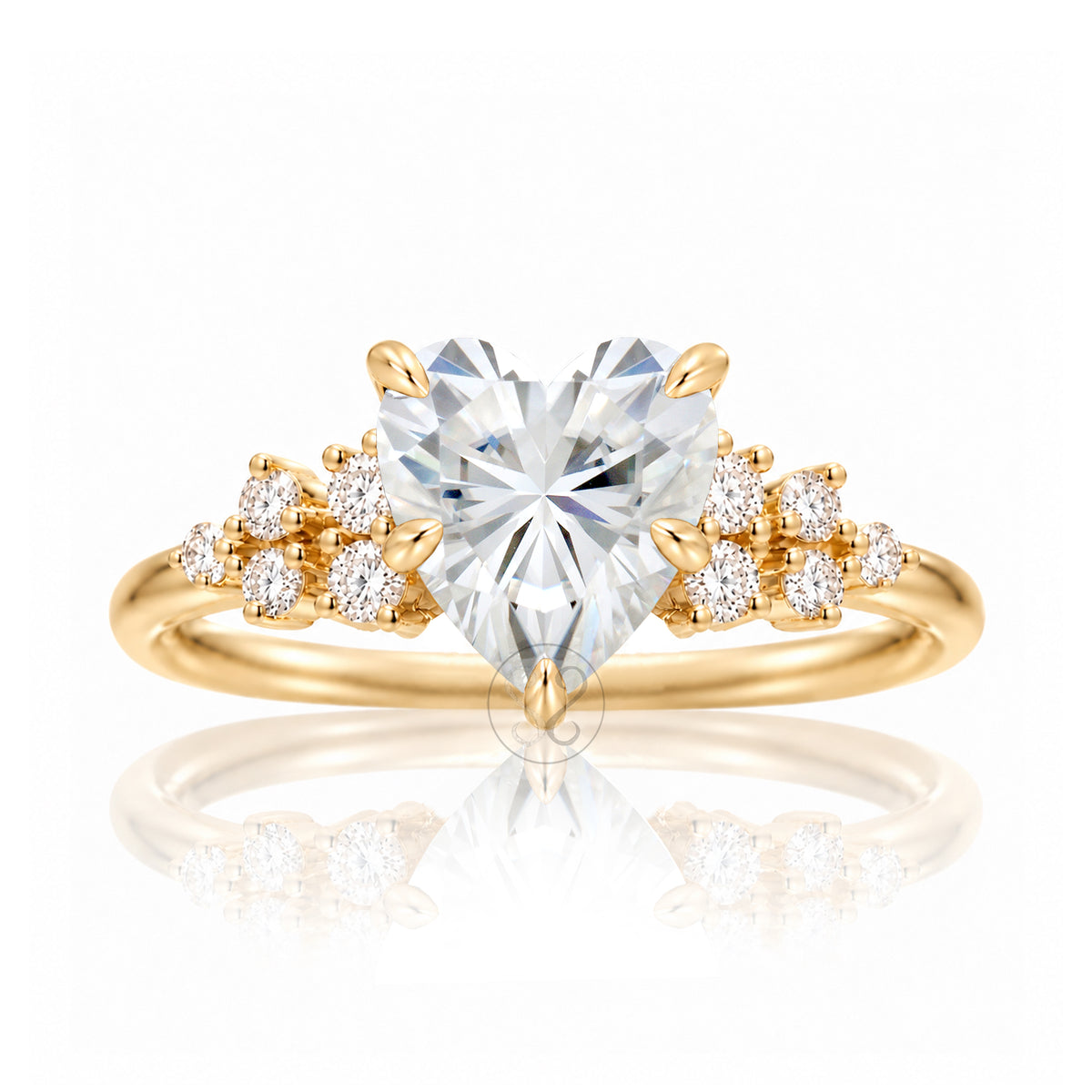 The Stella Heart Moissanite Ring