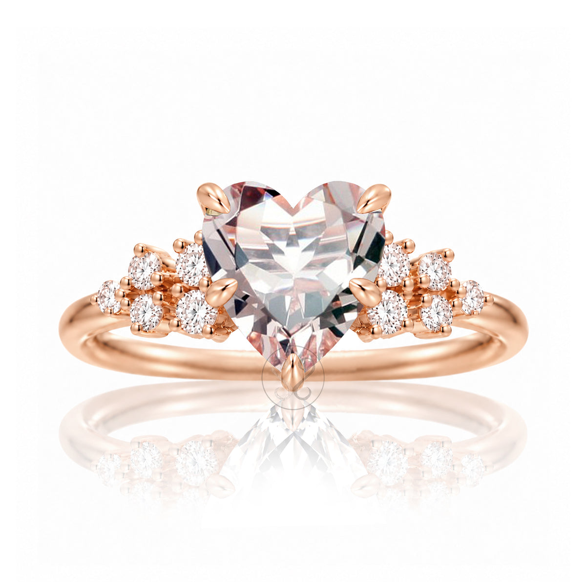 The Stella Heart Morganite Ring