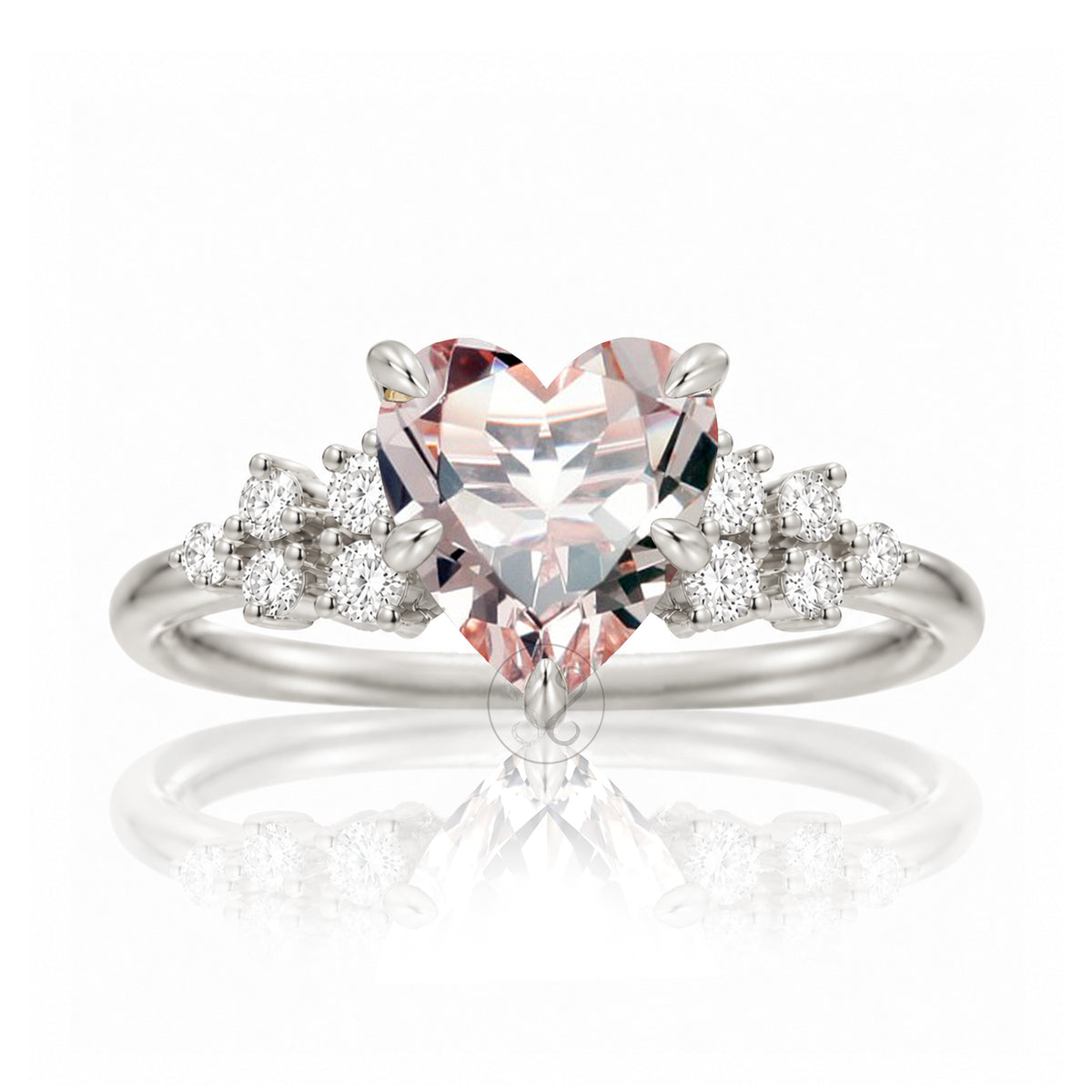 The Stella Heart Morganite Ring
