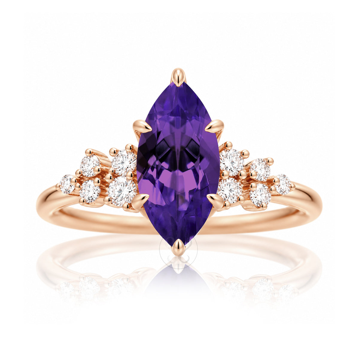 The Stella Marquise Amethyst Ring