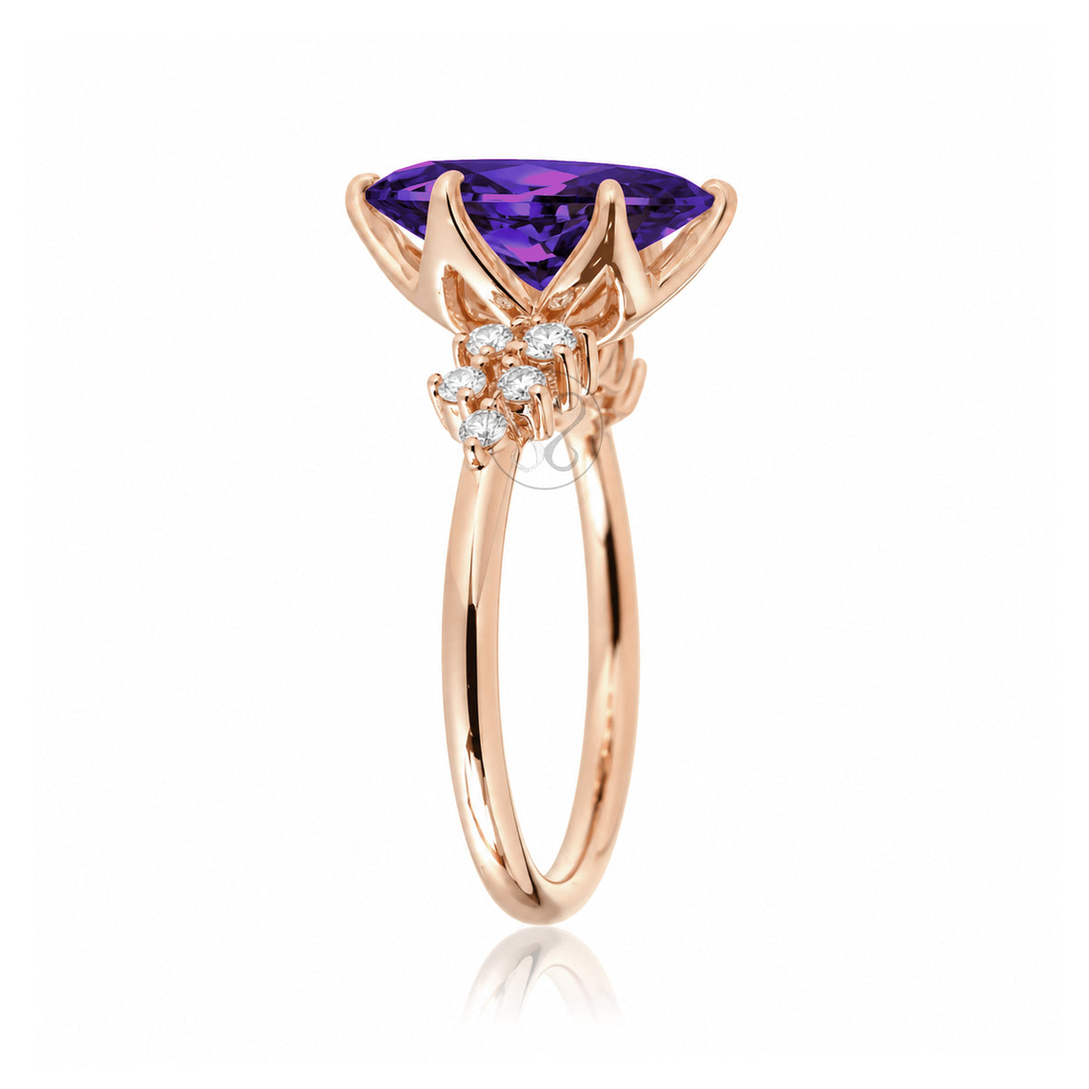 The Stella Marquise Amethyst Ring
