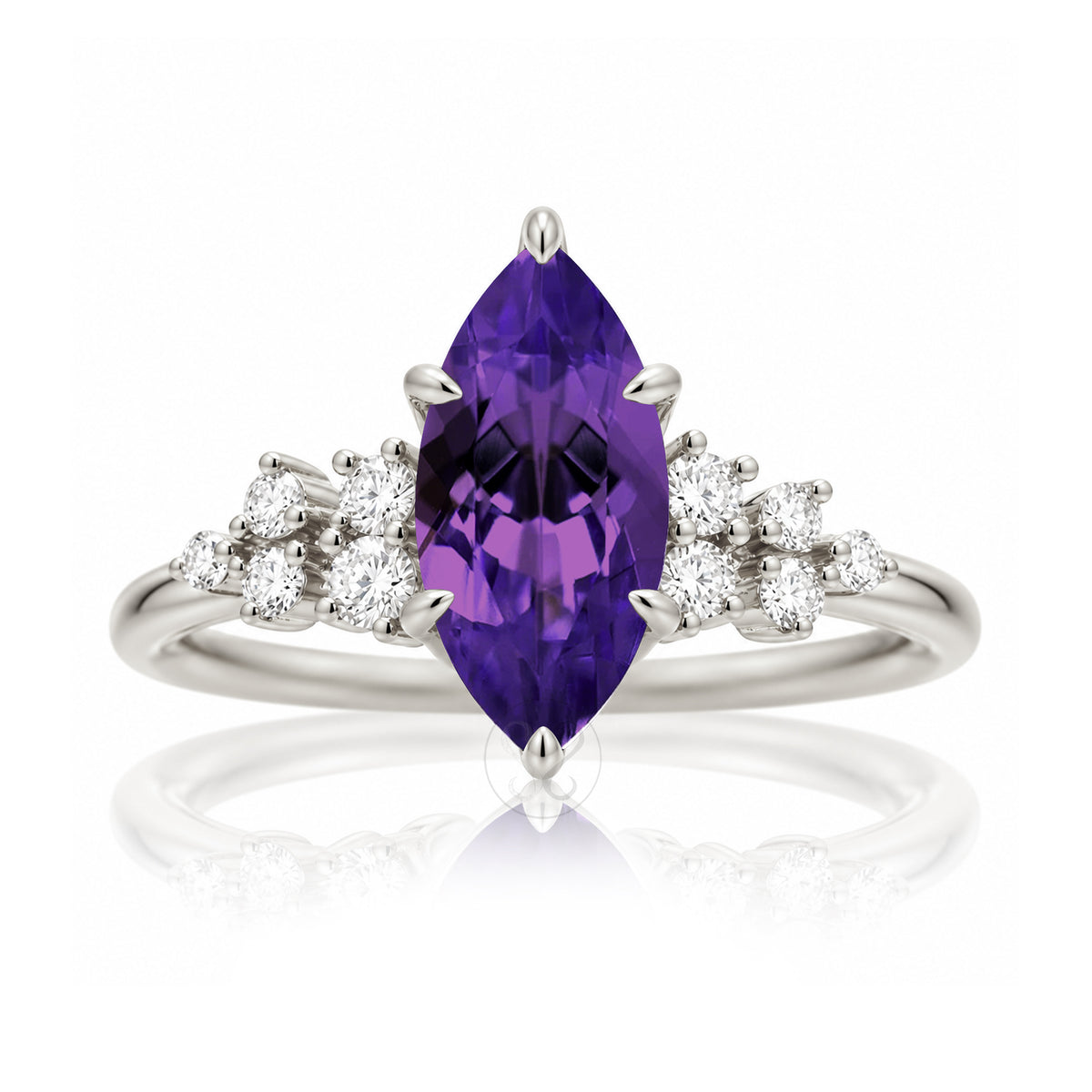 The Stella Marquise Amethyst Ring