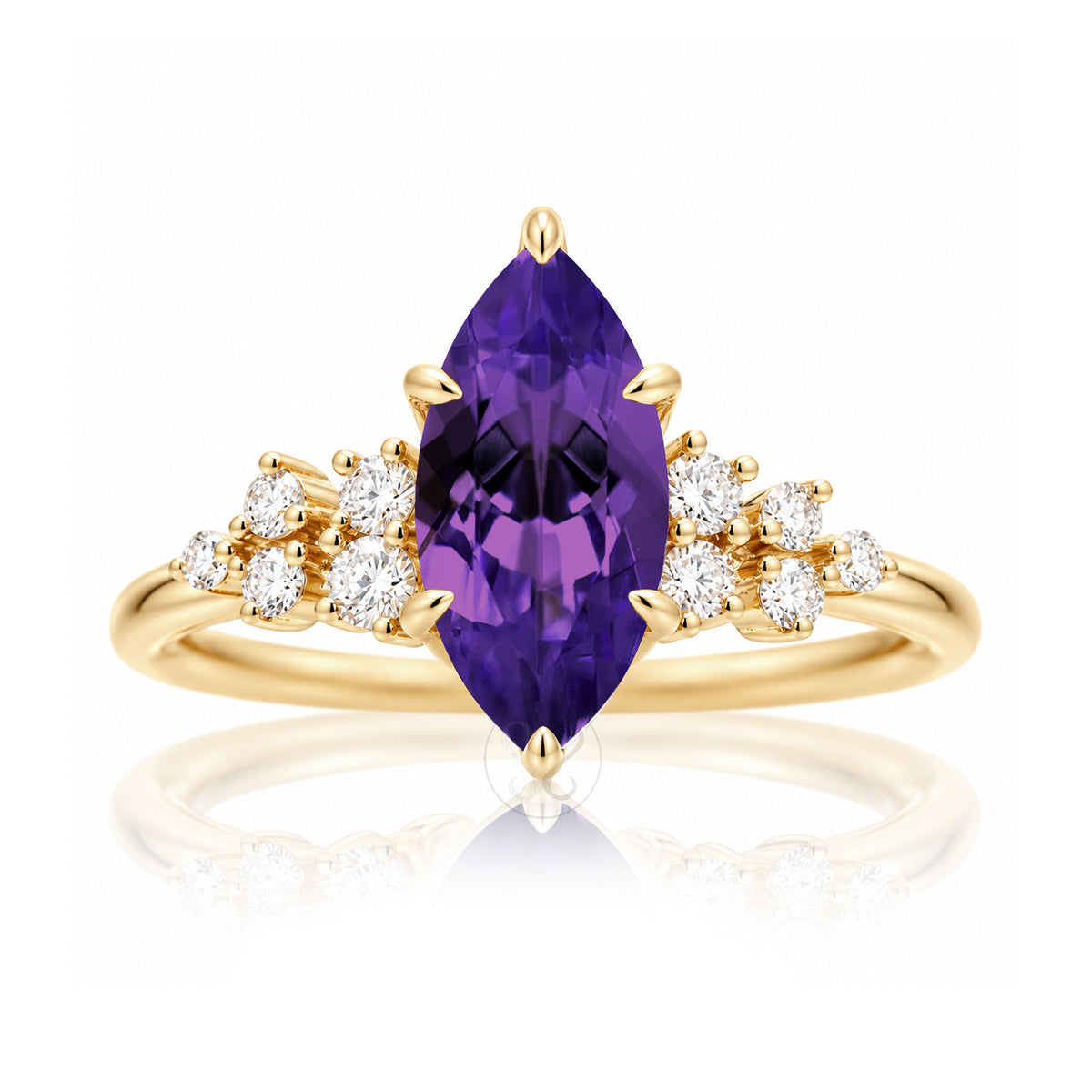 The Stella Marquise Amethyst Ring