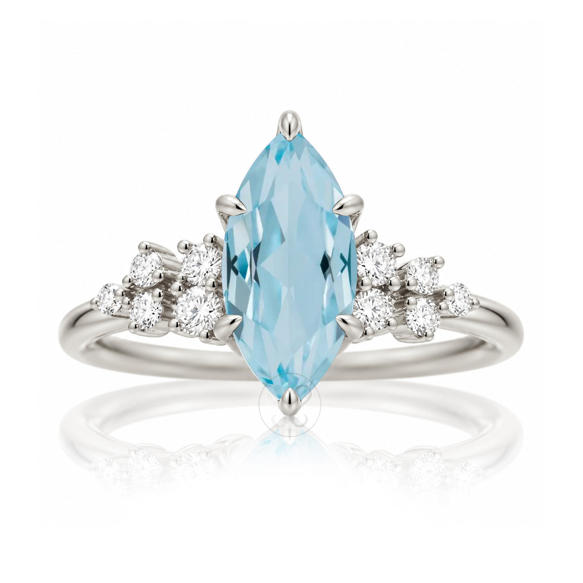 The Stella Marquise Aquamarine Ring