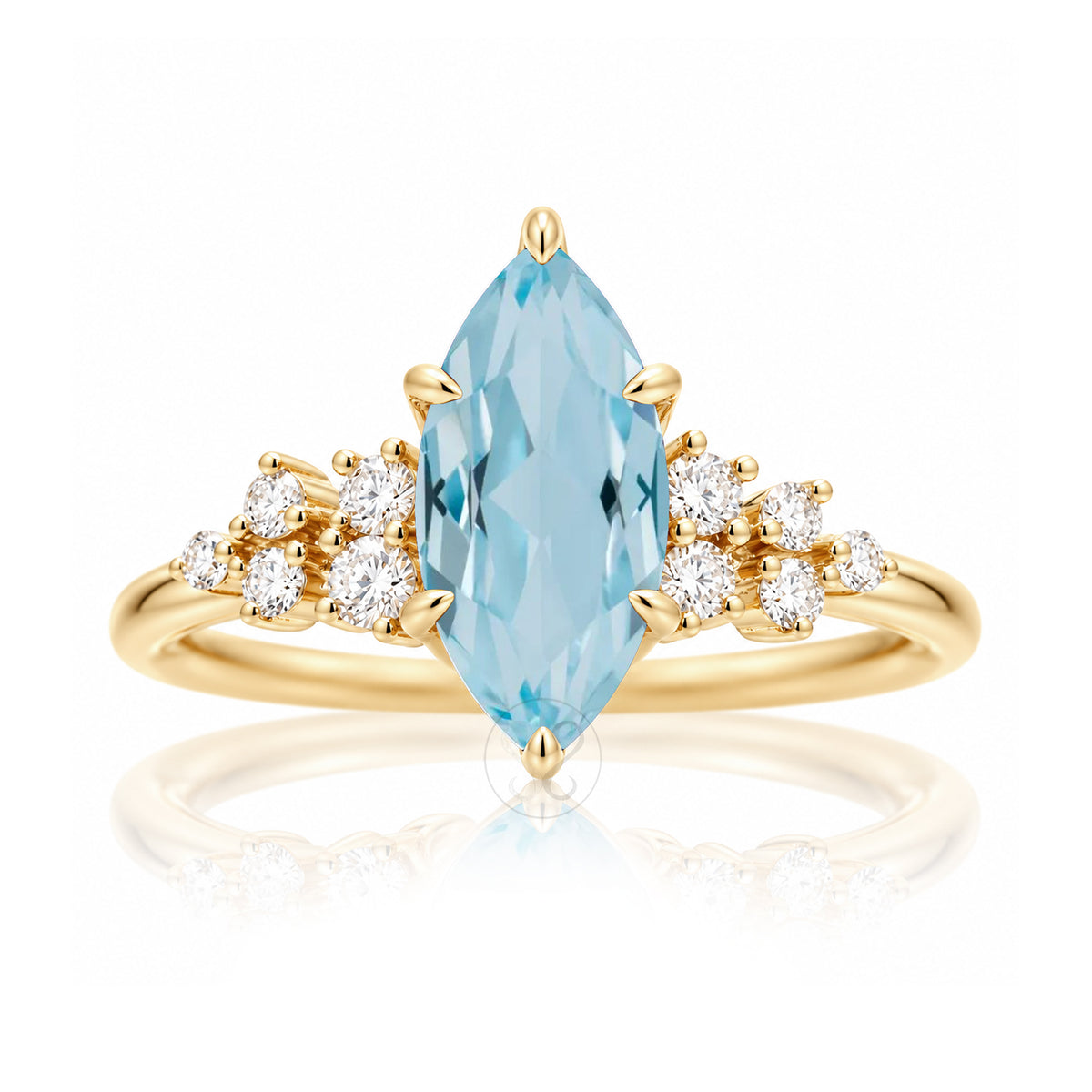 The Stella Marquise Aquamarine Ring