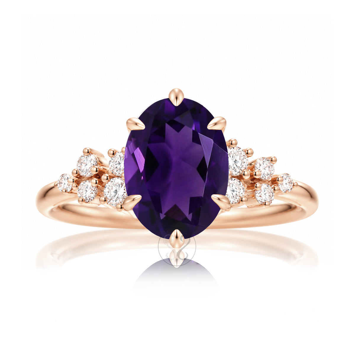 The Stella Oval Amethyst Ring
