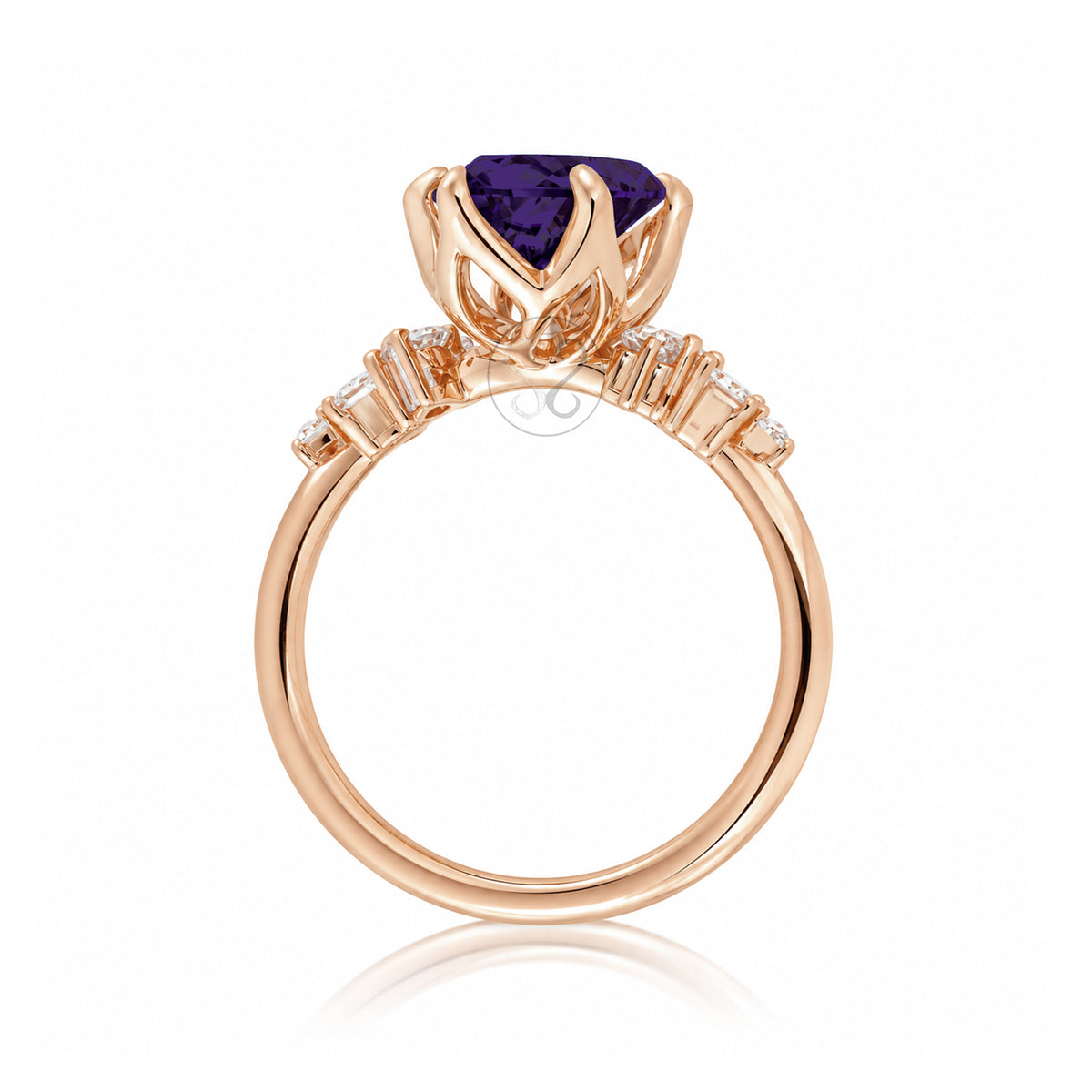 The Stella Pear Amethyst Ring