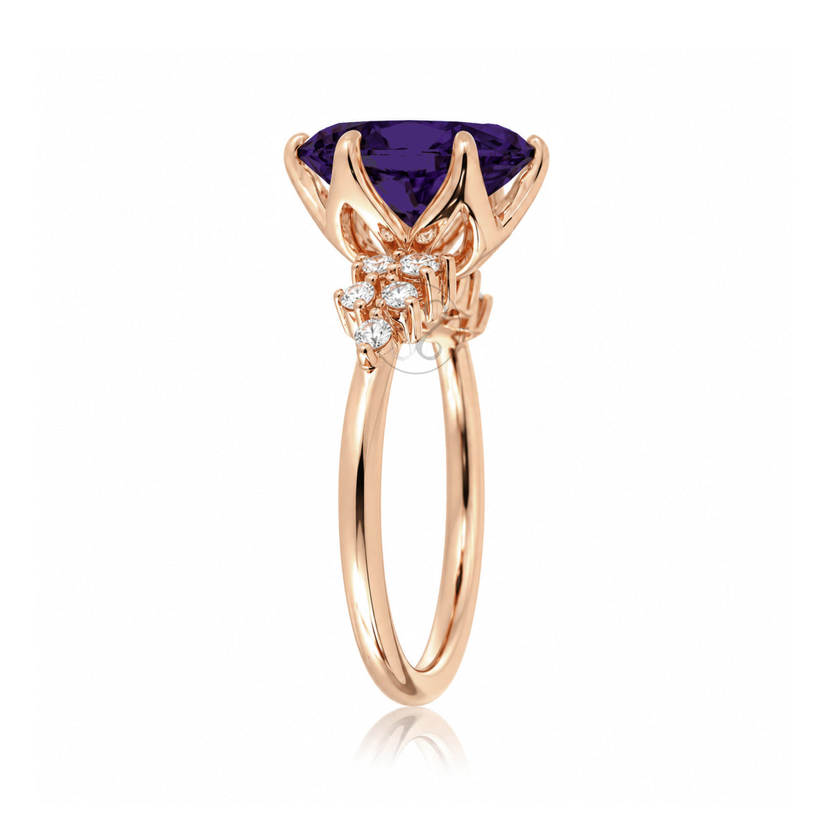 The Stella Oval Amethyst Ring