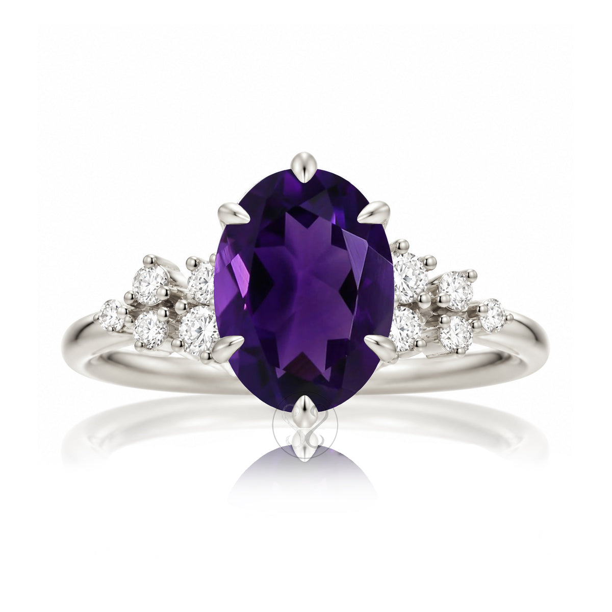 The Stella Oval Amethyst Ring
