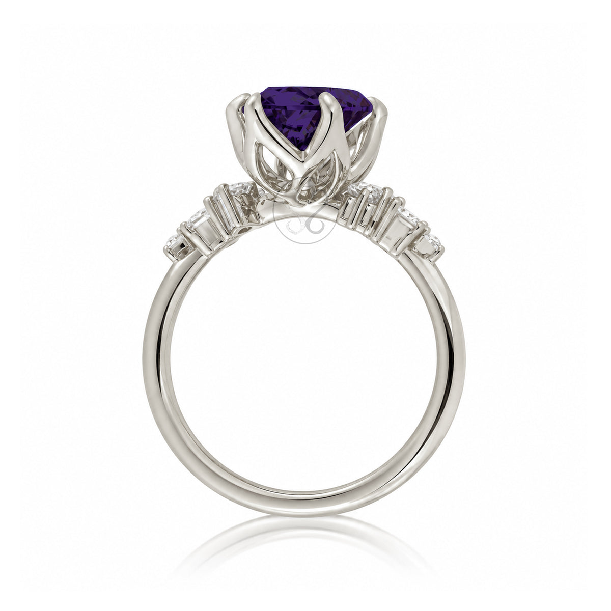 The Stella Pear Amethyst Ring