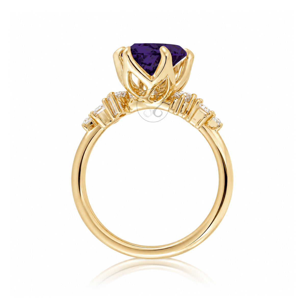 The Stella Pear Amethyst Ring