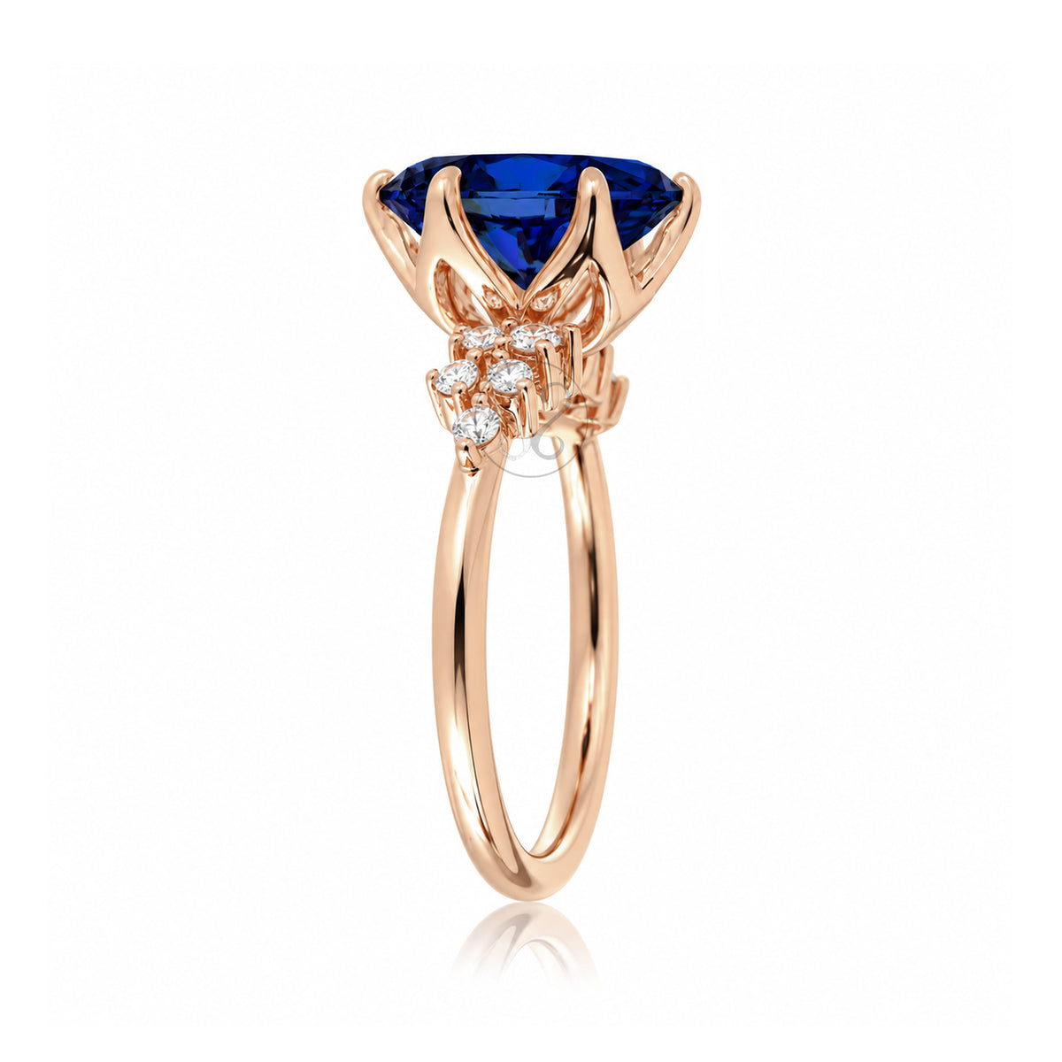 The Stella Oval Blue Sapphire Ring