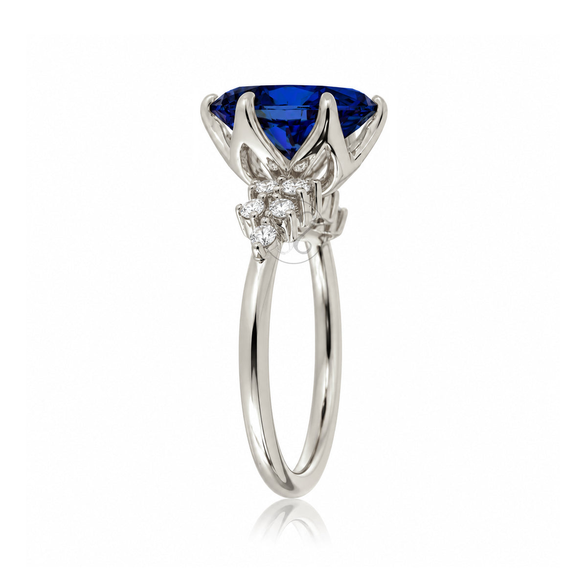 The Stella Oval Blue Sapphire Ring