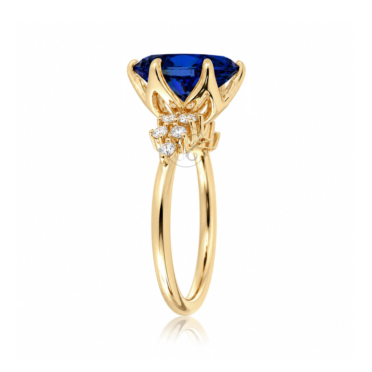 The Stella Oval Blue Sapphire Ring