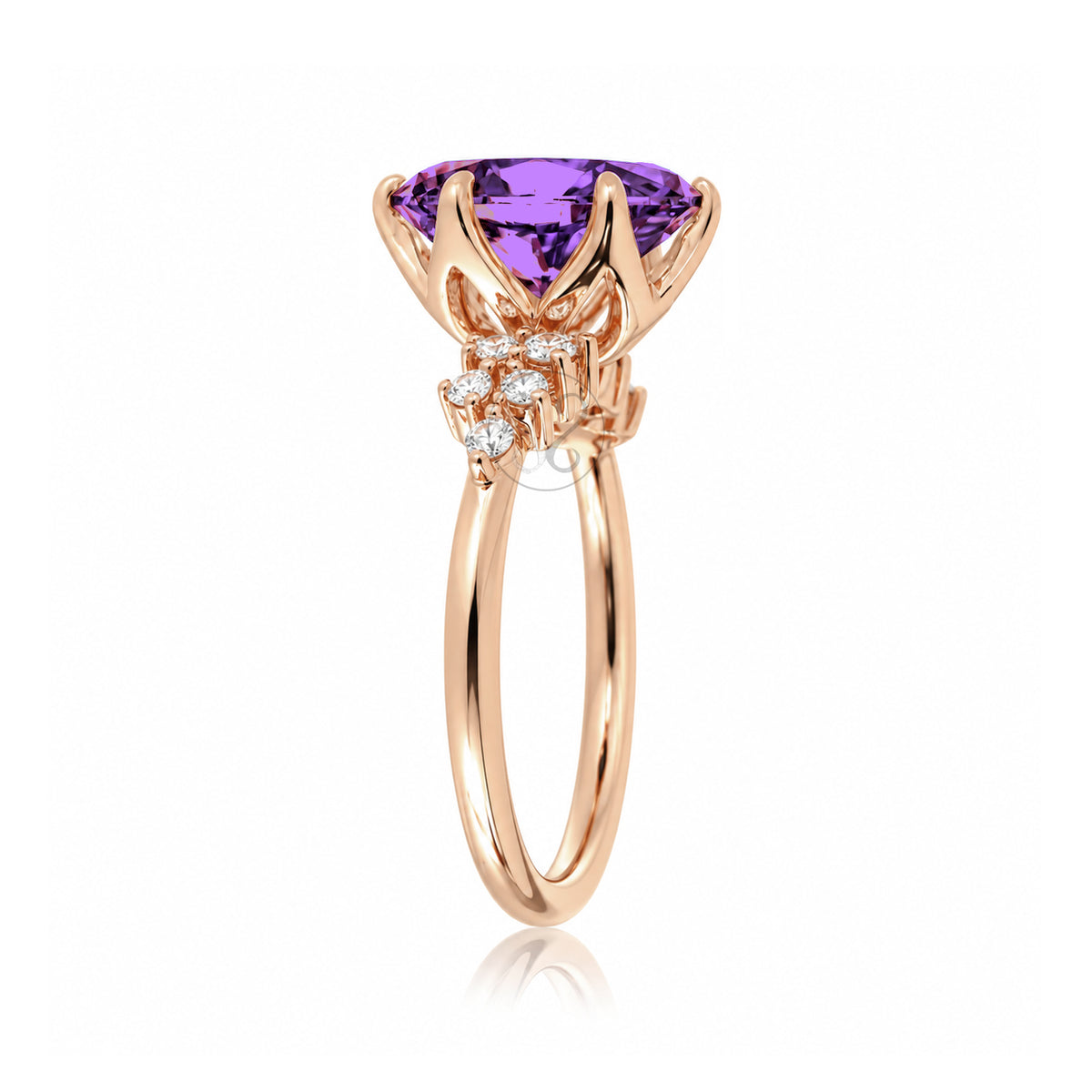 The Stella Oval Amethyst Ring