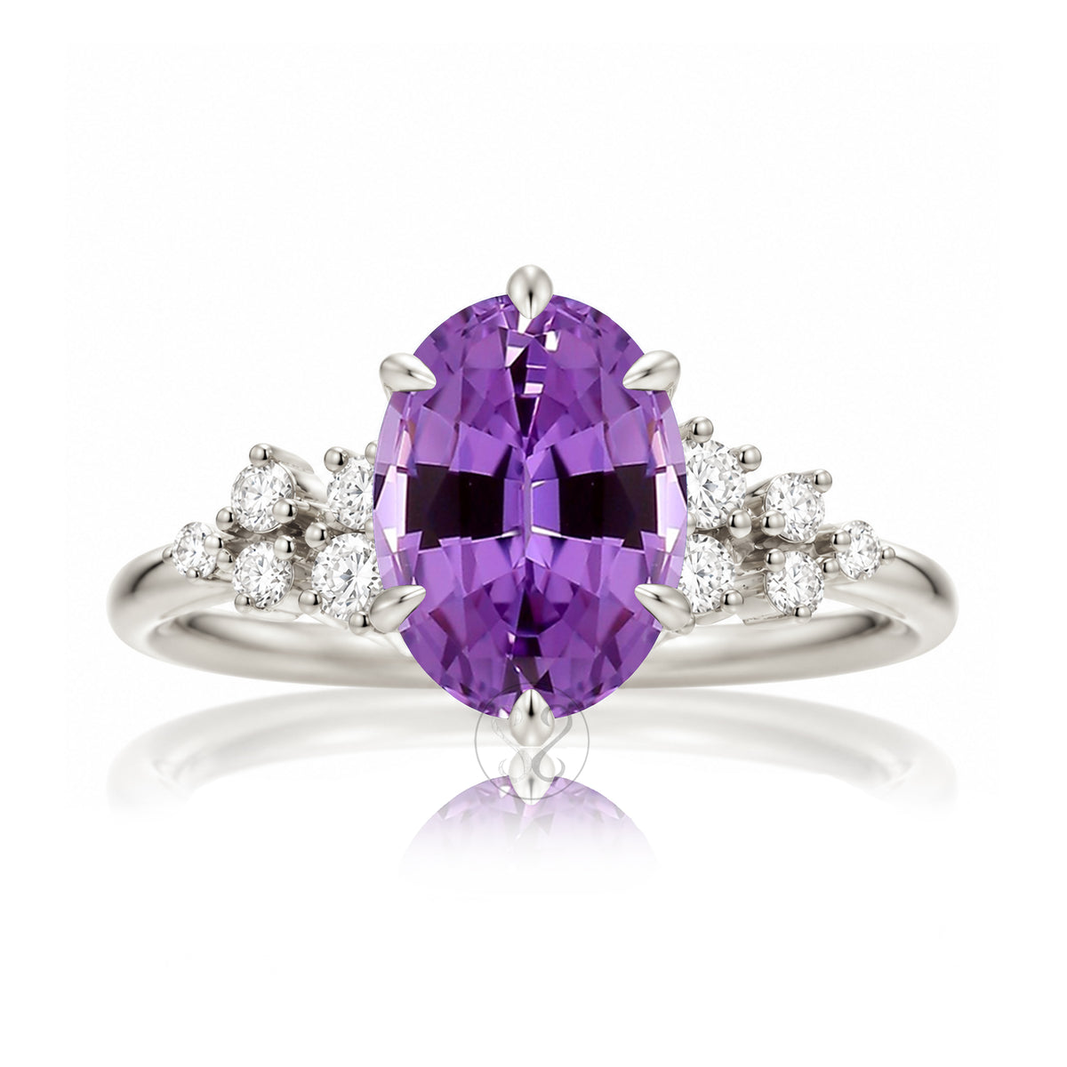 The Stella Oval Amethyst Ring