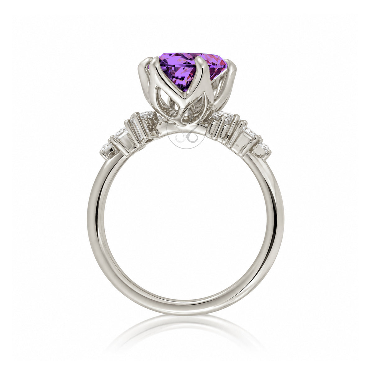The Stella Pear Amethyst Ring