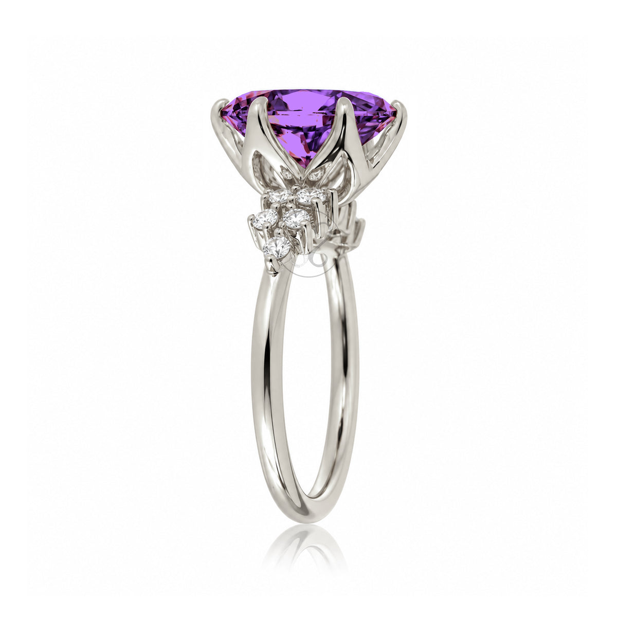 The Stella Oval Amethyst Ring