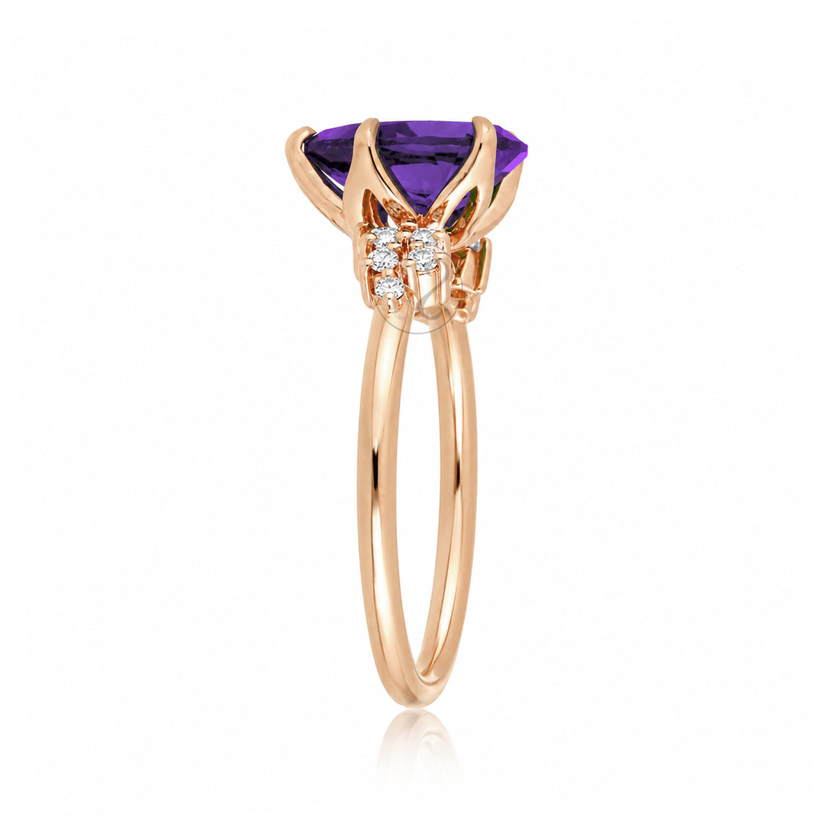 The Stella Pear Amethyst Ring