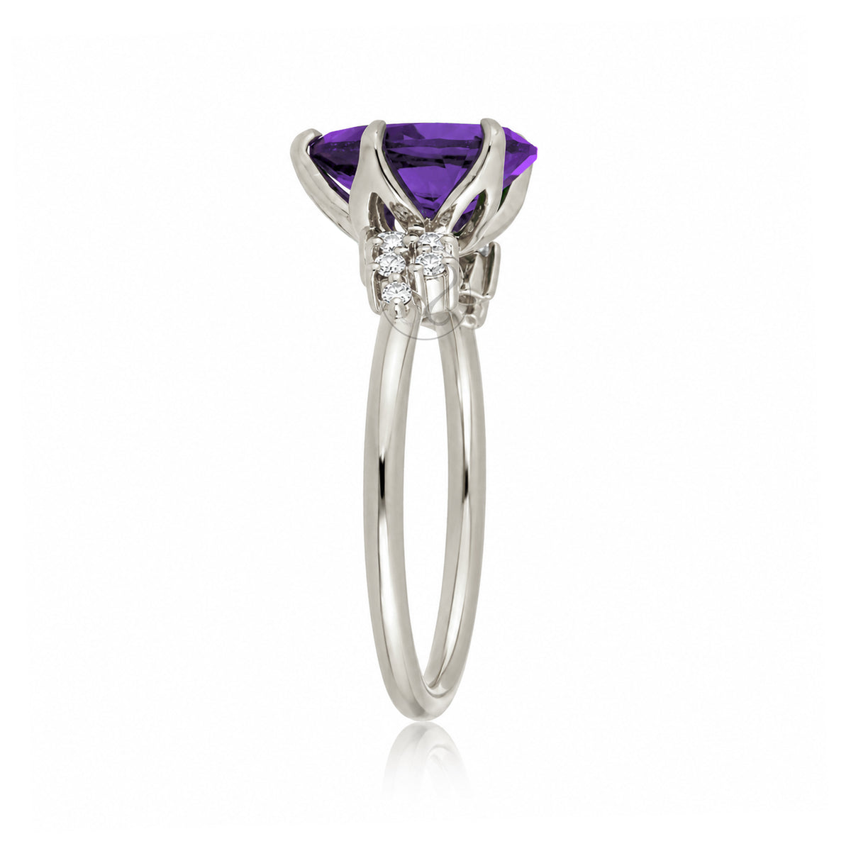 The Stella Pear Amethyst Ring