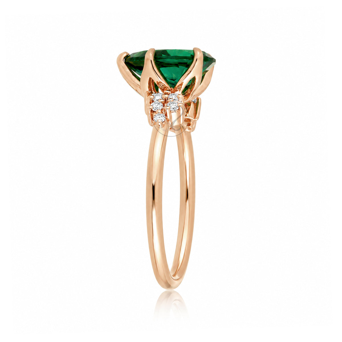 The Stella Pear Cut Emerald Ring