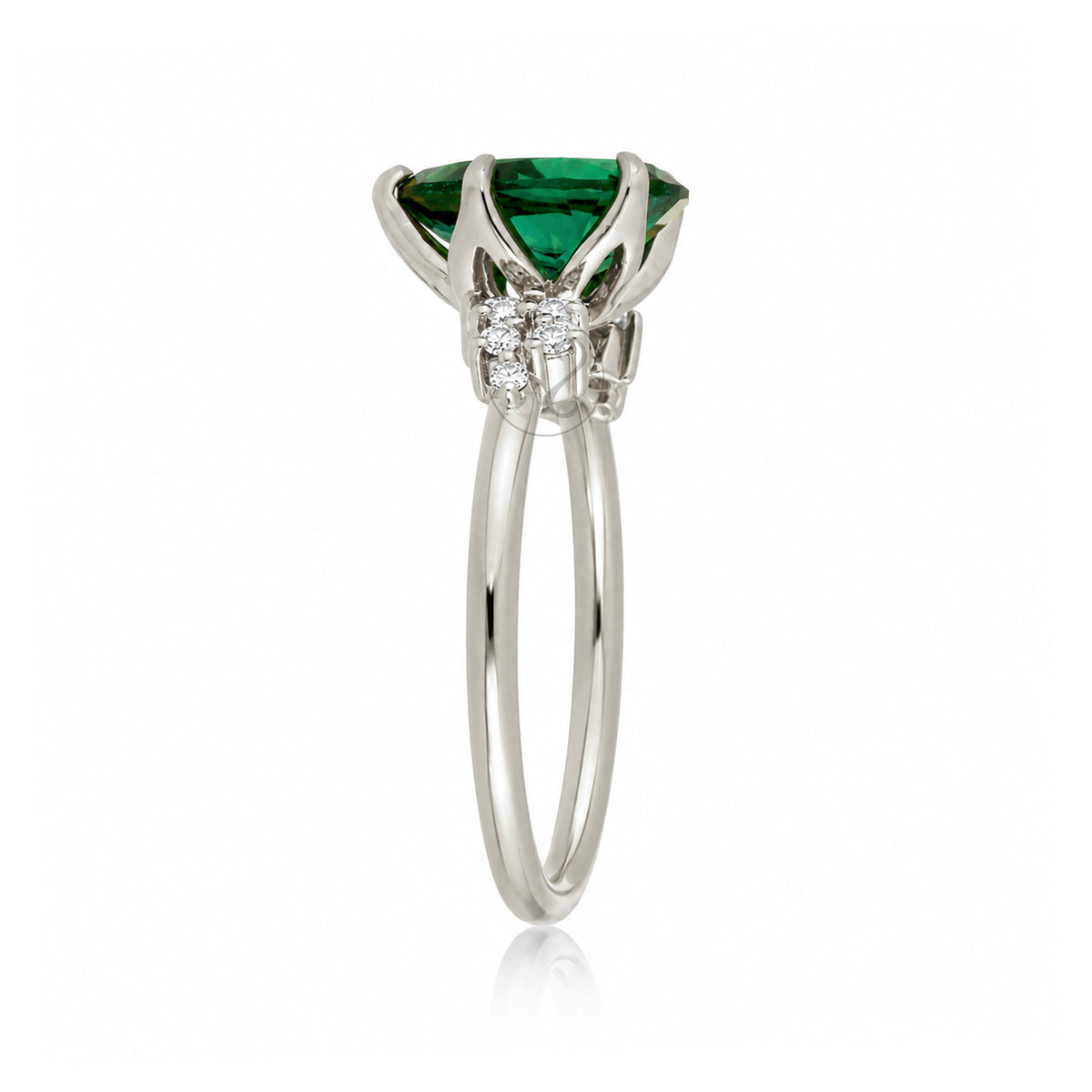 The Stella Pear Cut Emerald Ring